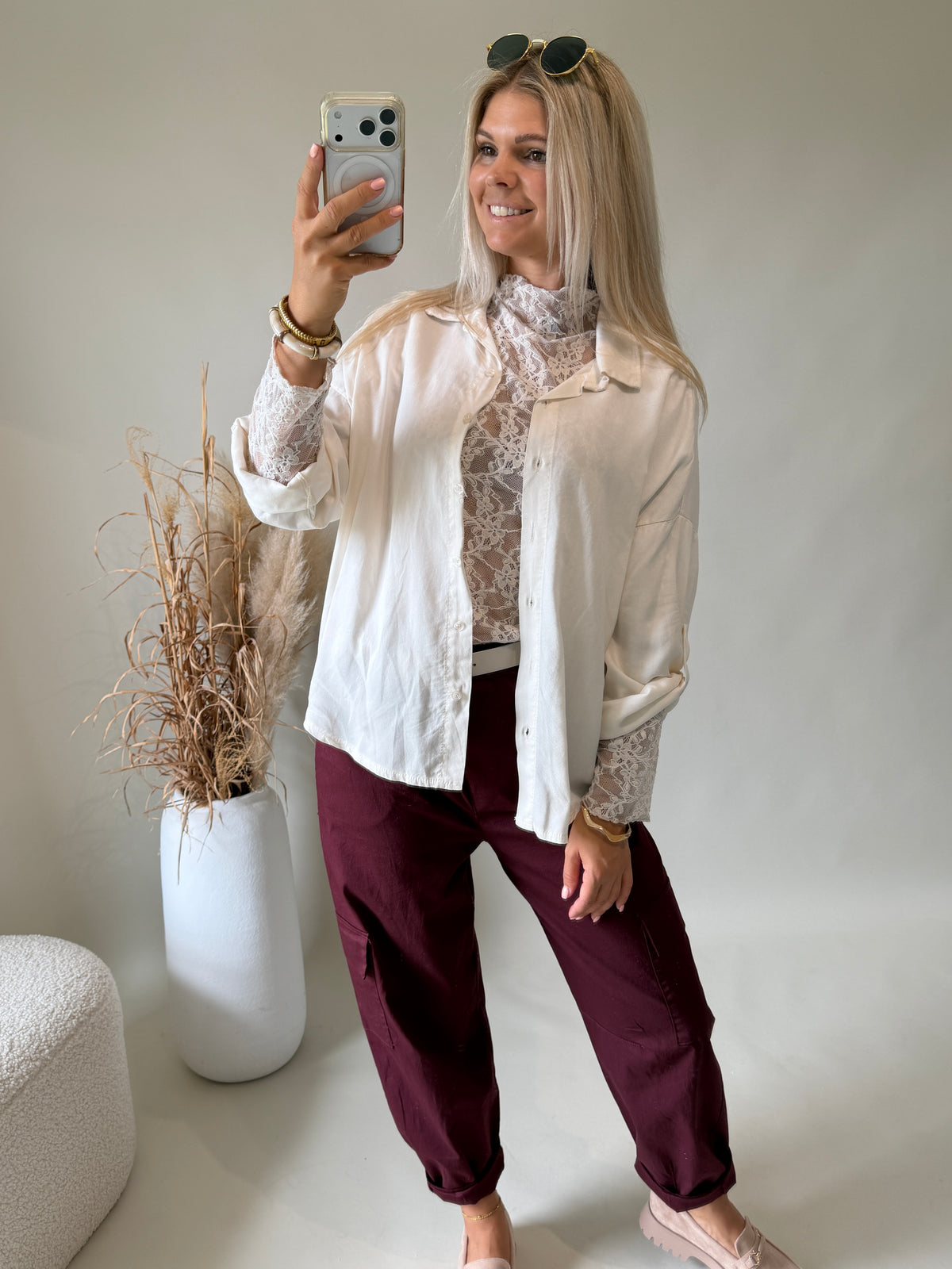 Bluse in  Sand ( langarm )