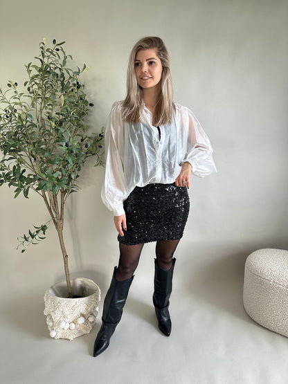 Rock kurz in Schwarz mit Pailletten