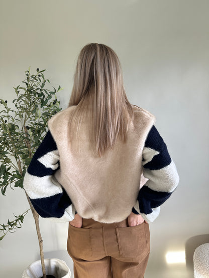 Hose in Zimt ( Wildeder-Optik) mit Gürtel