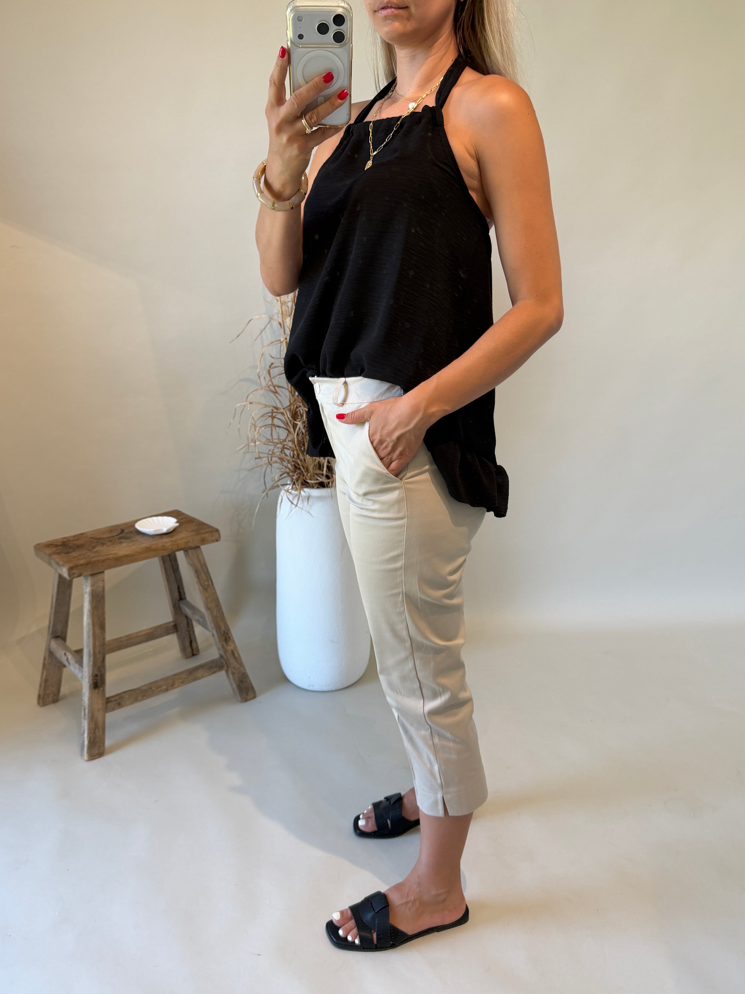 Bluse in Schwarz ( Neckholder )