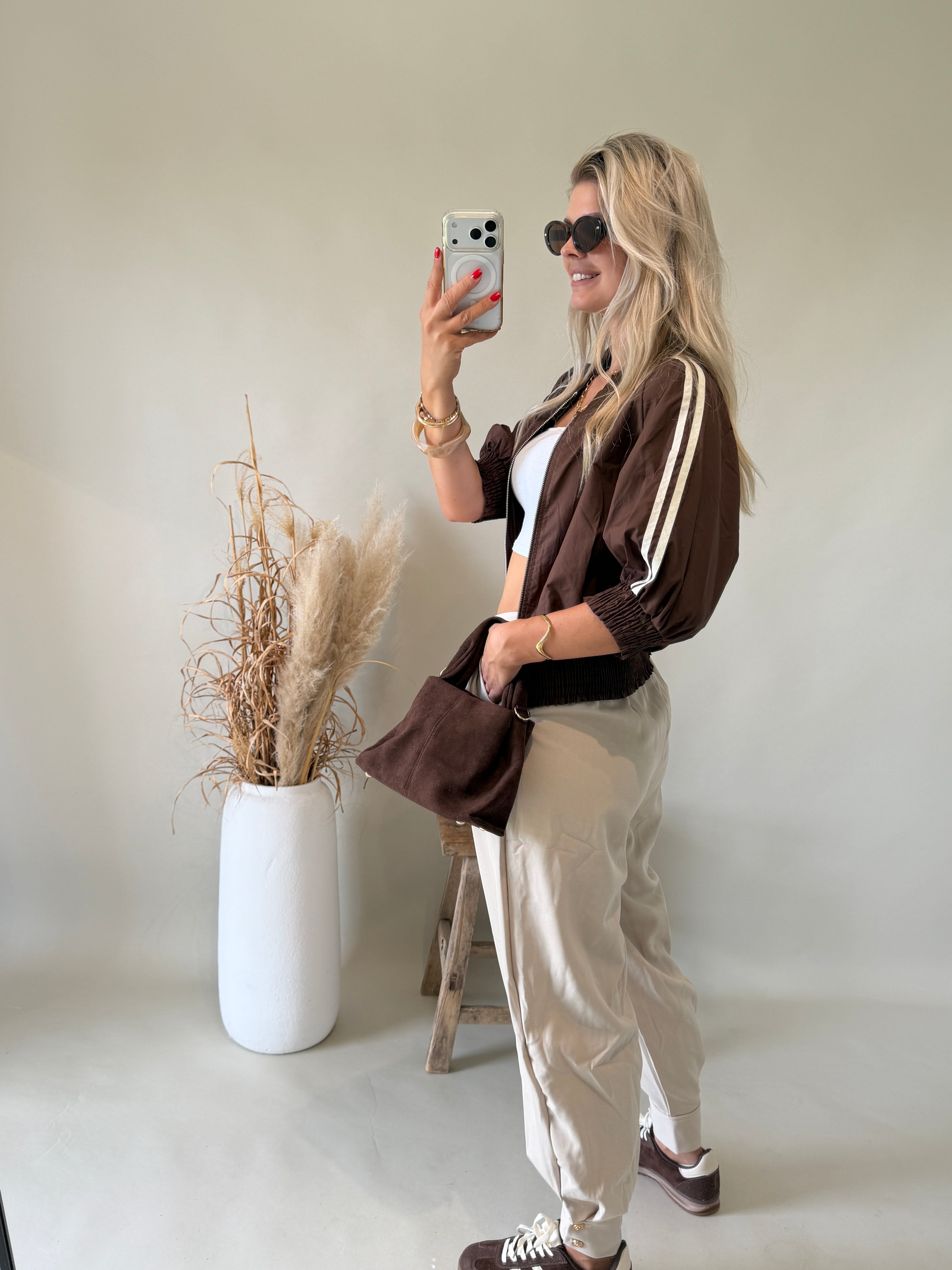 Jacke in Schokobraun 3/4 Arm