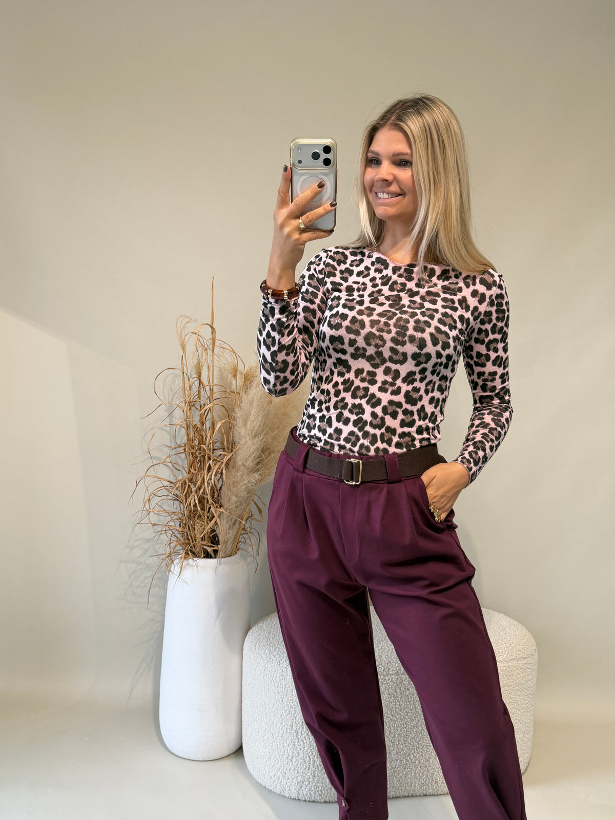 Shirt in Rosa mit Leo