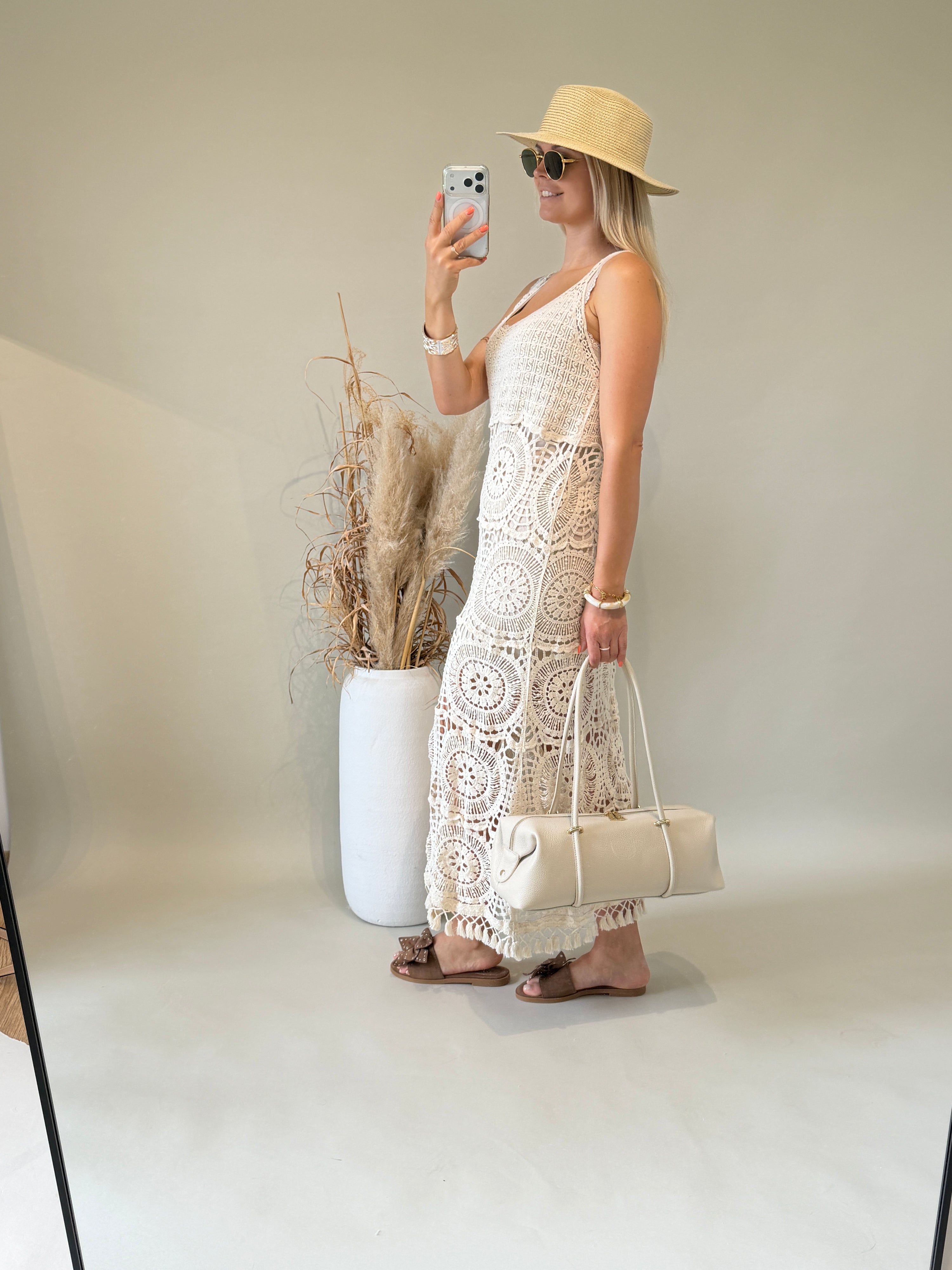 Tasche in Beige ( Echtleder )