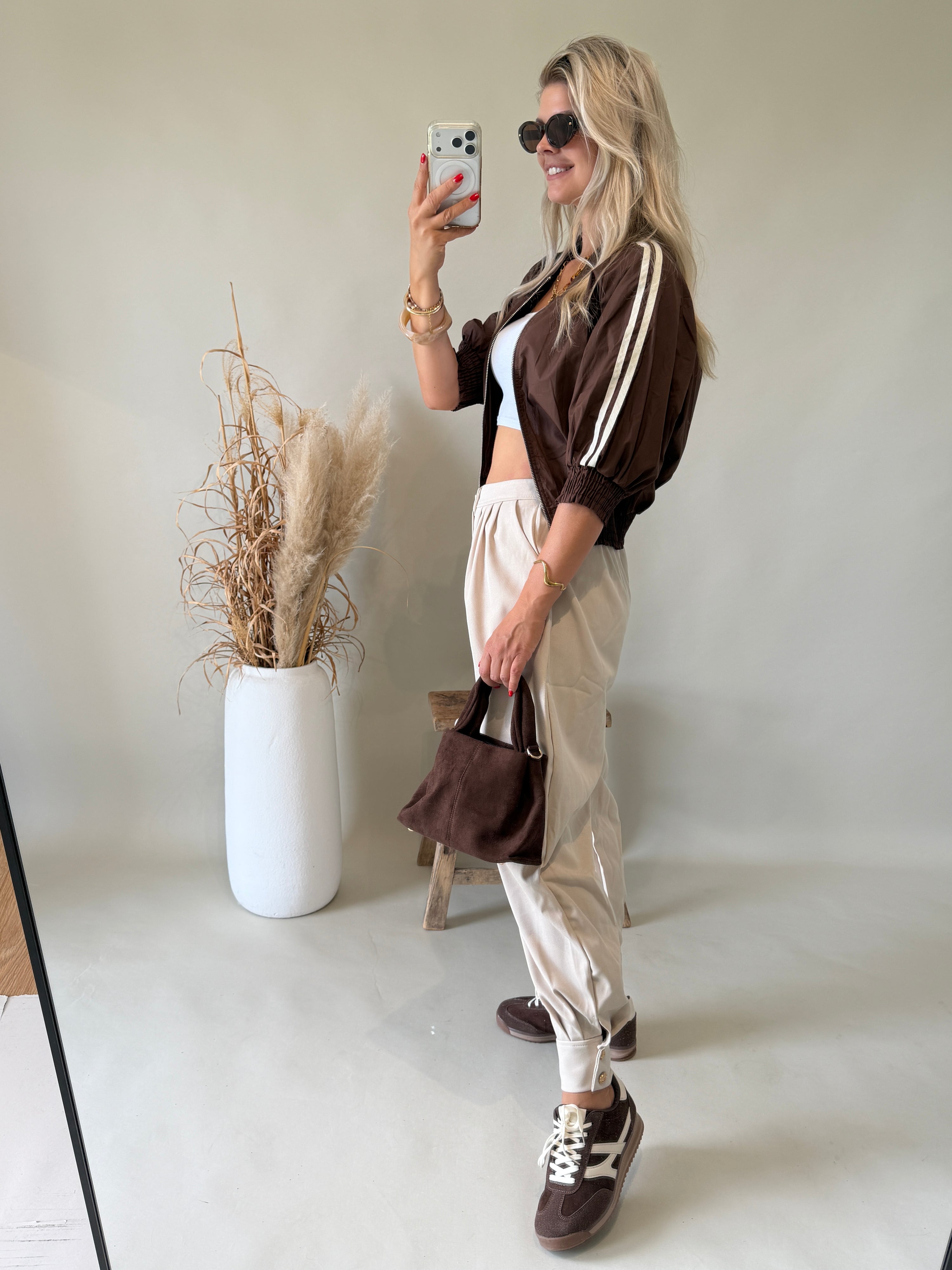 Jacke in Schokobraun 3/4 Arm