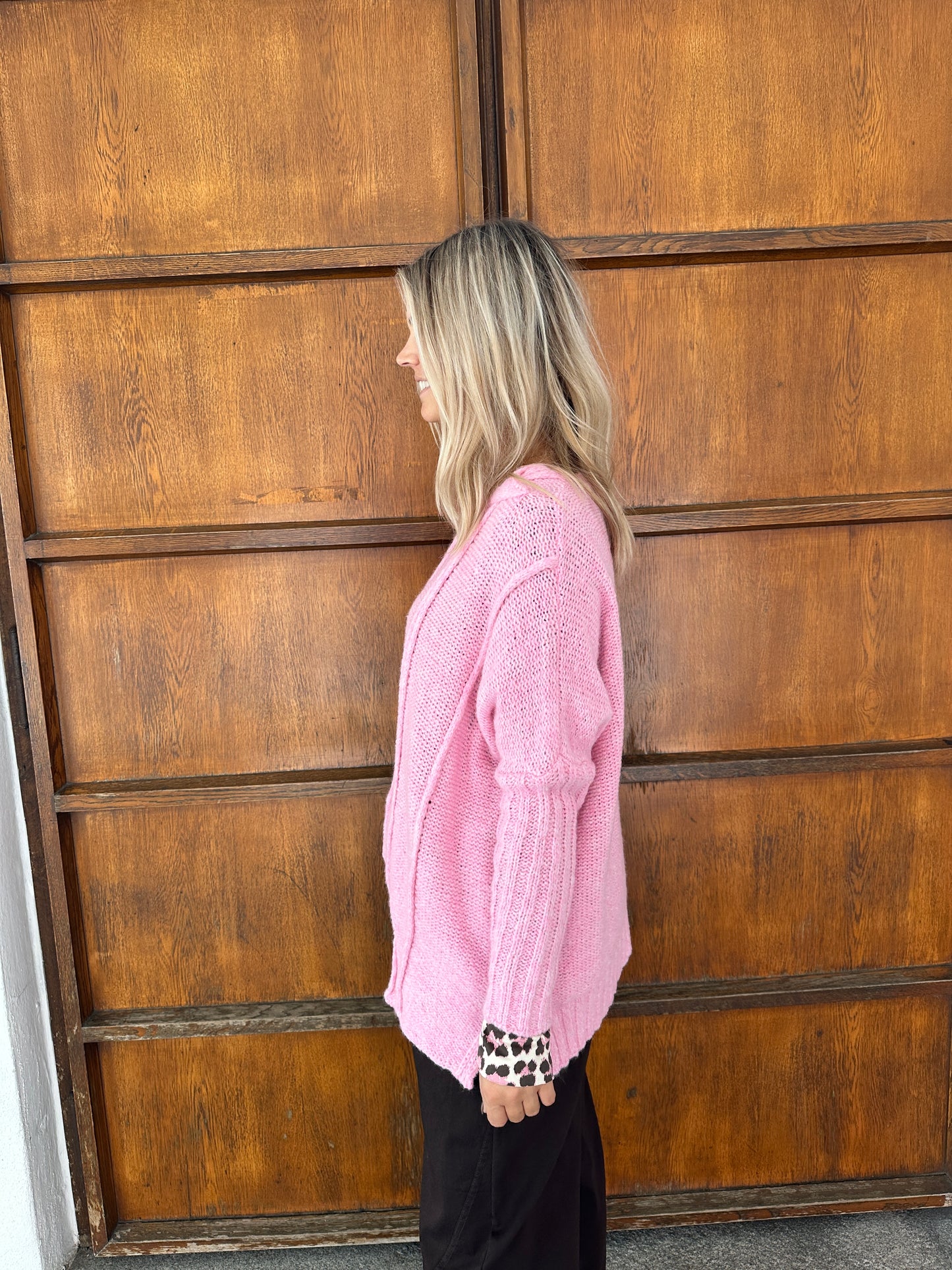 pullover in rosa