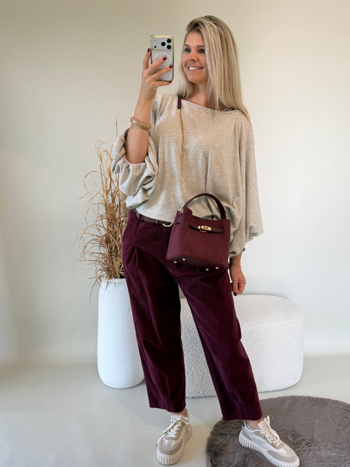 Hose in Burgundy ( Cord /  Ballon )
