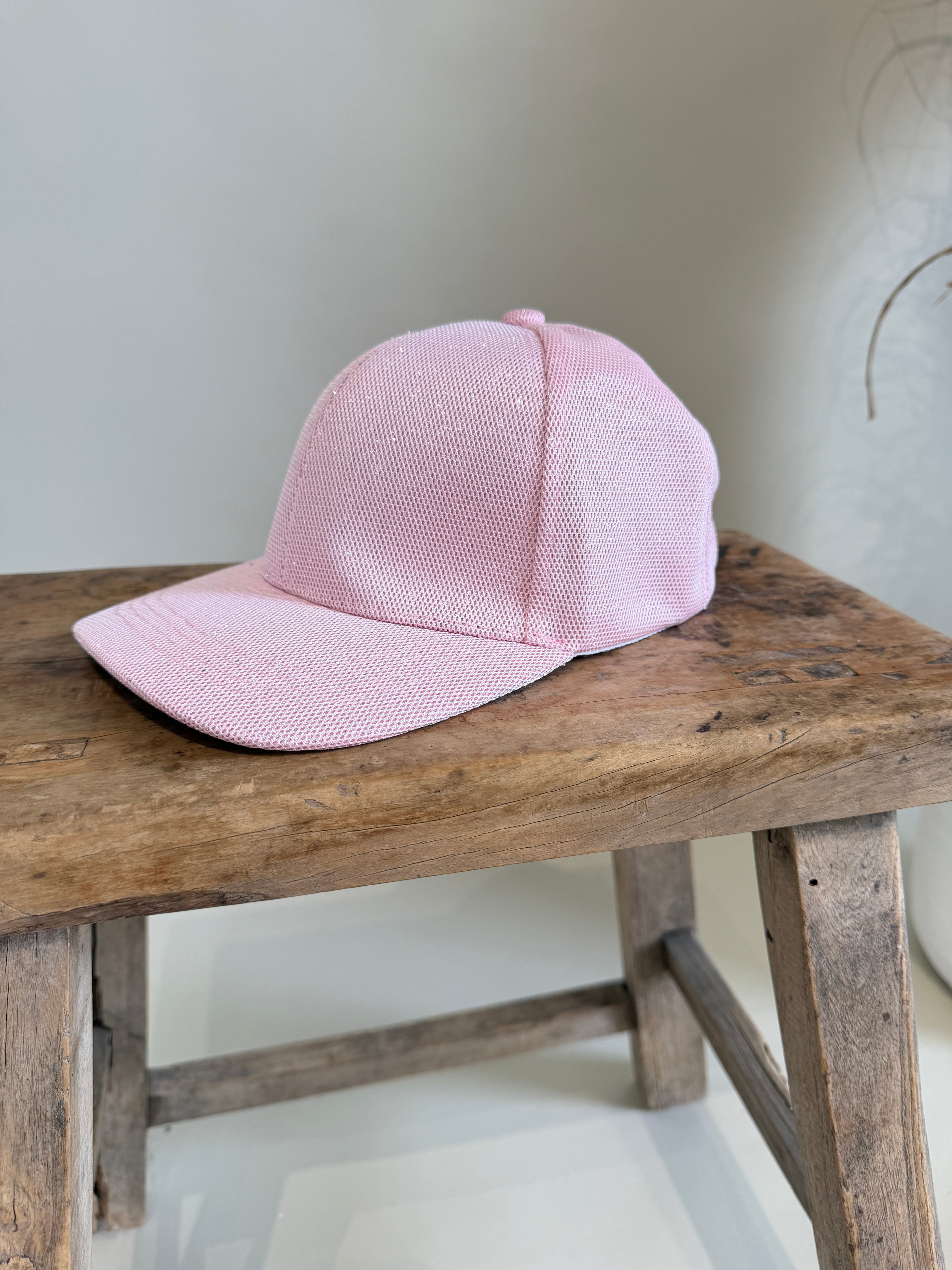 Cappy in Rosa mit Glitzer