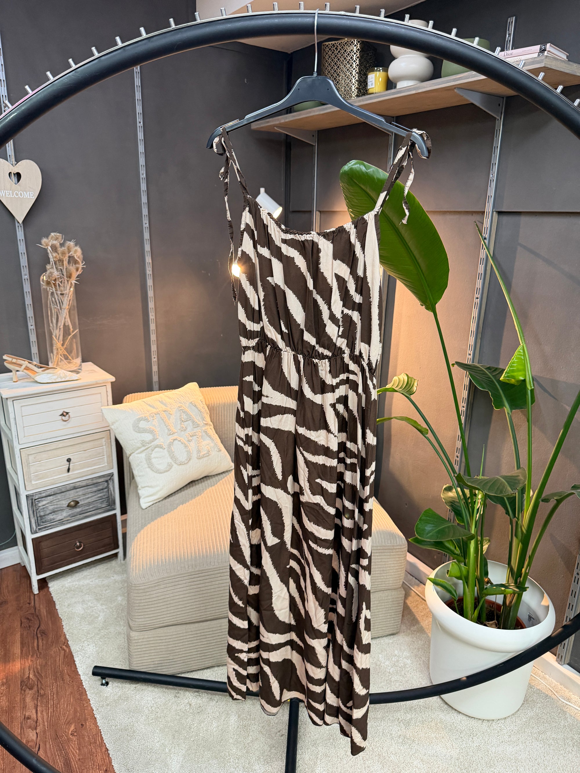 #12 Kleid in Schokobraun/Beige