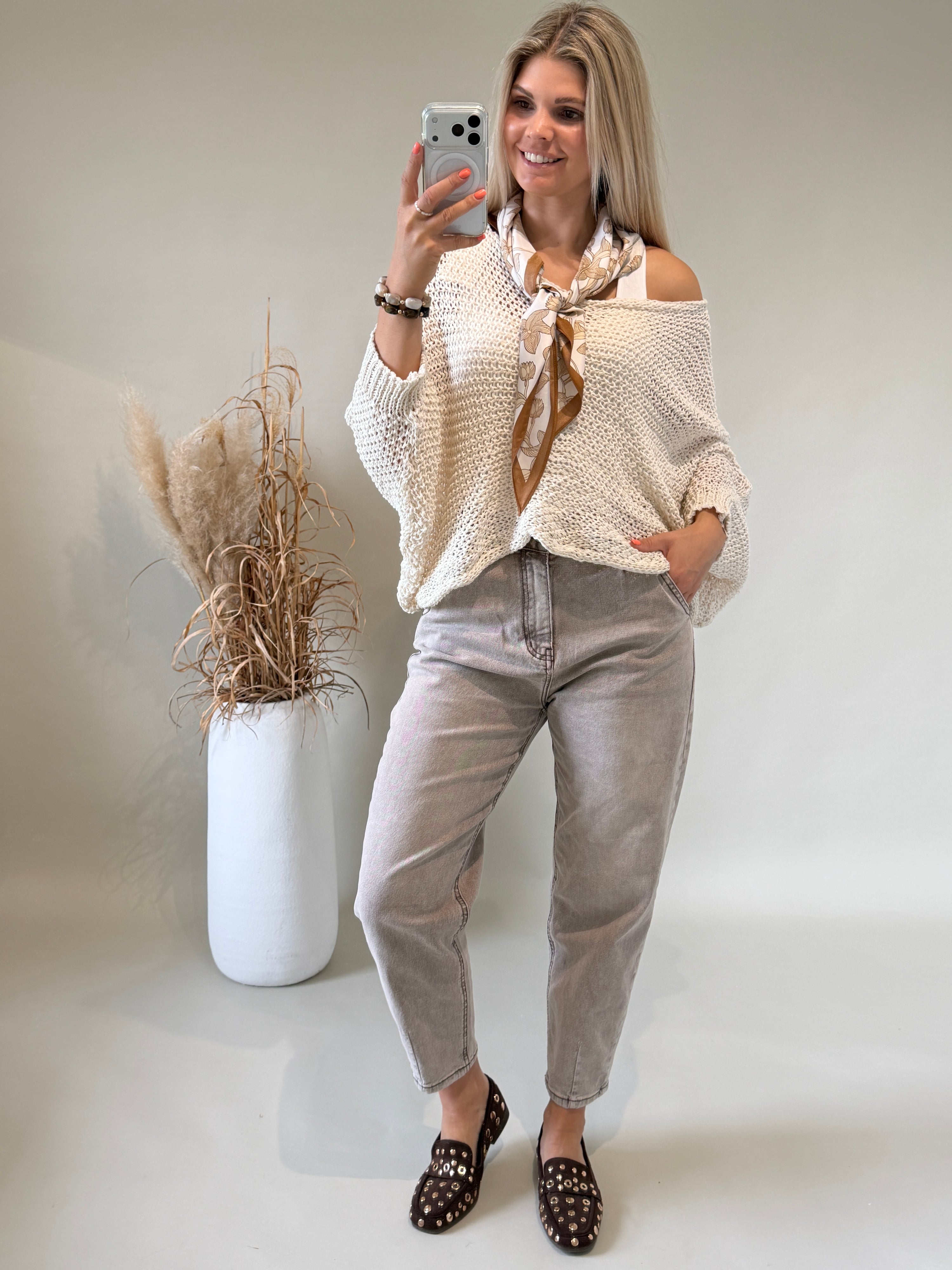 Jeans ( Ballon ) in verwaschenen Braun