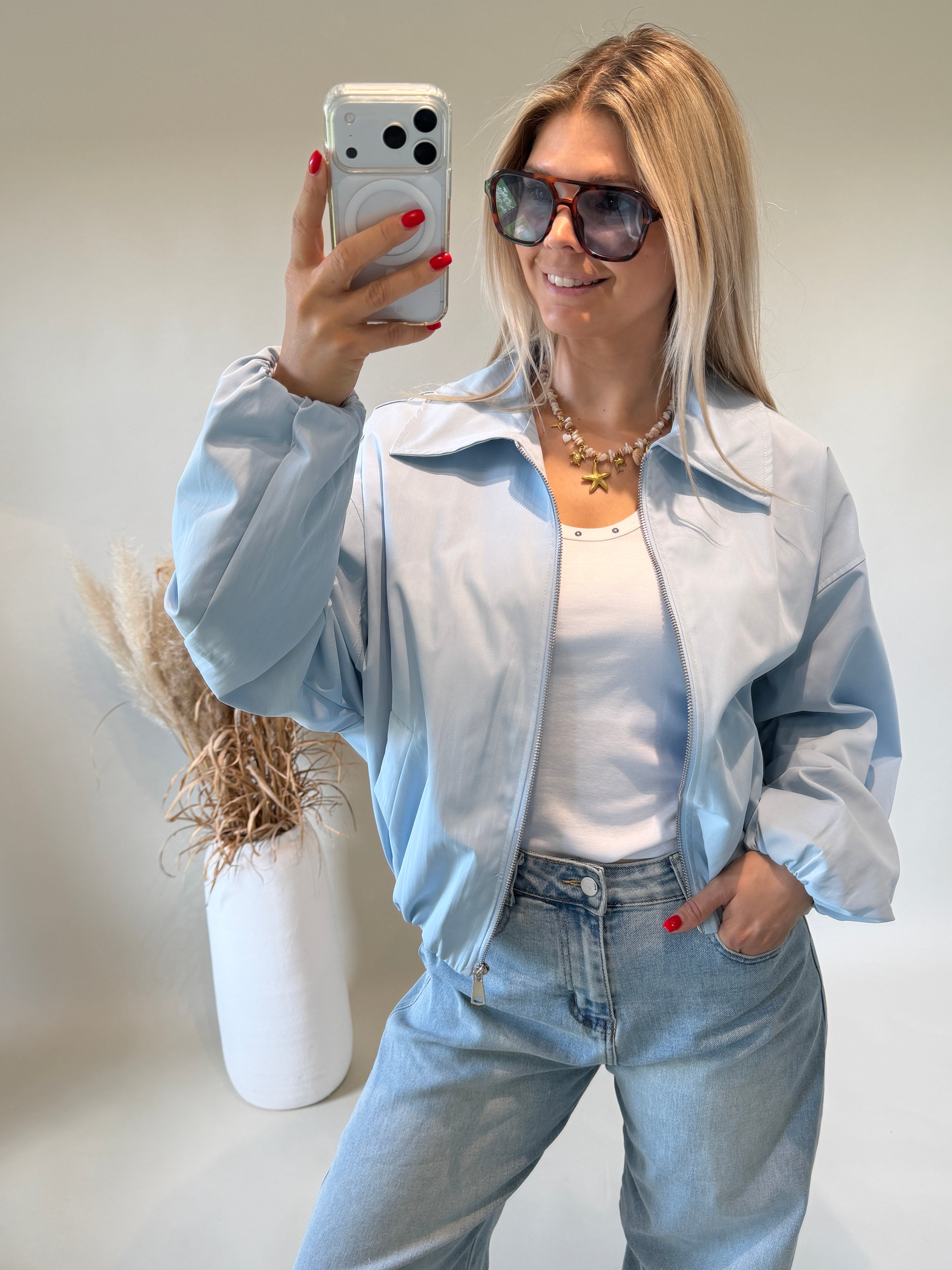 Jacke in Hellblau ( Ballon )