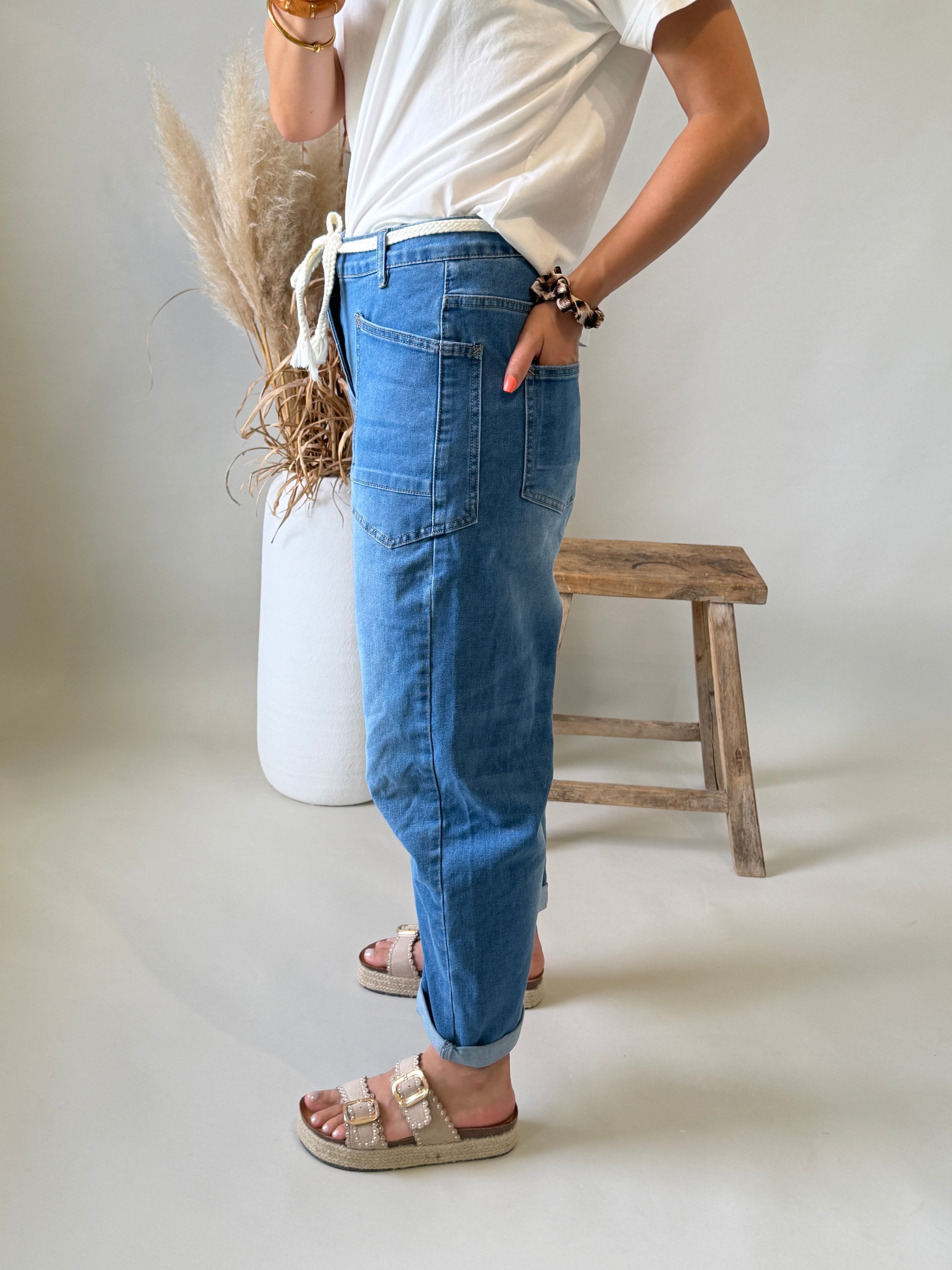 Jeans ( Ballon ) mit großen Taschen vorne