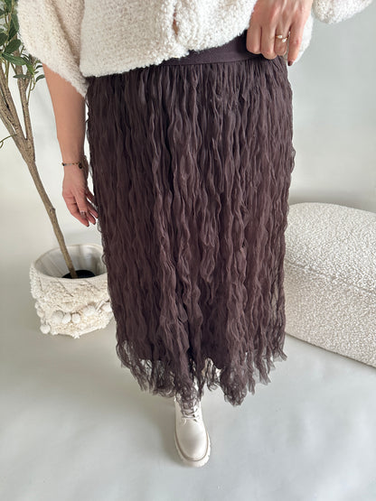 Rock in Schokobraun aus Tüll