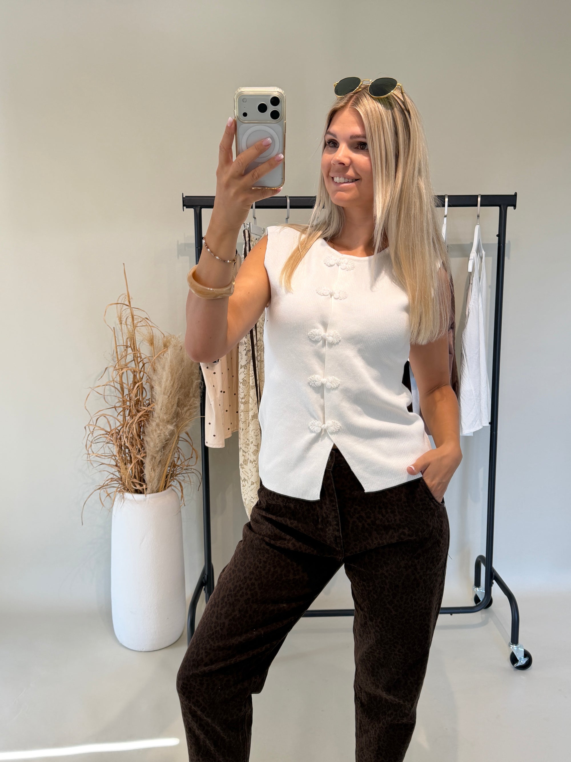 Shirt in Wollweiß (Feinstrick)
