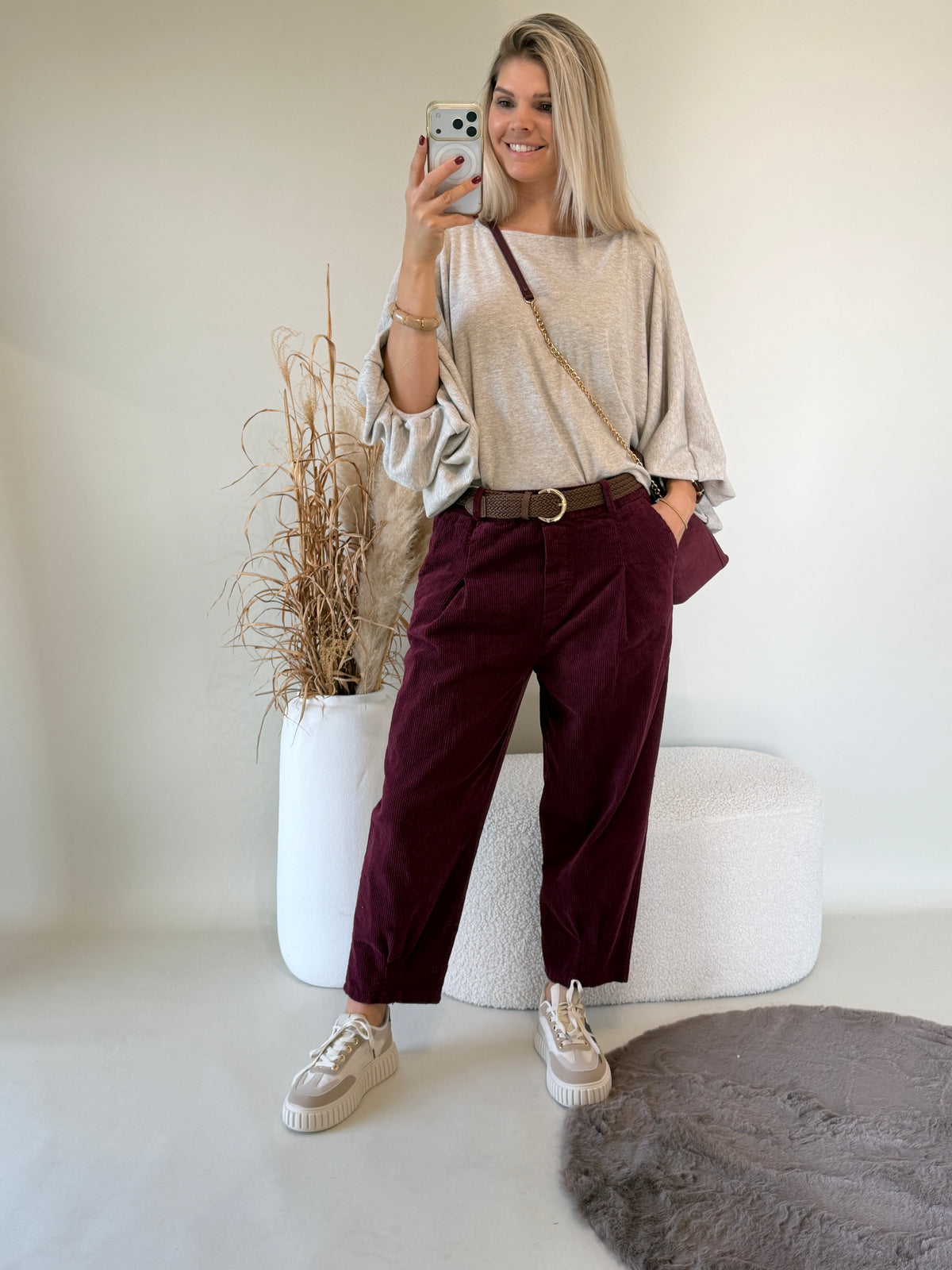 Hose in Burgundy ( Cord /  Ballon )