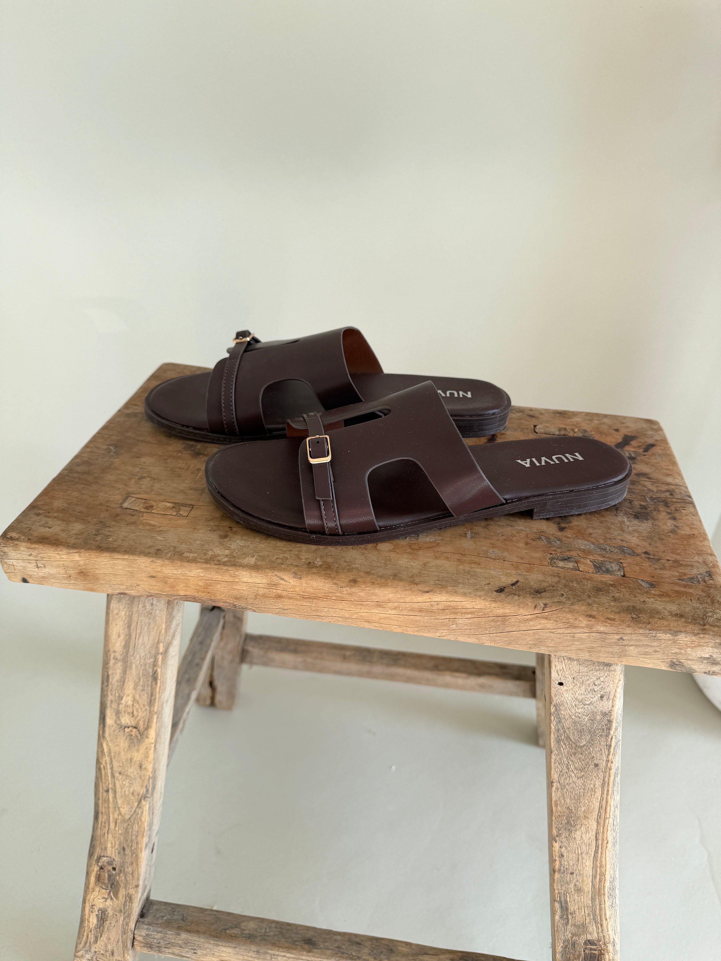 Pantolette in Schokobraun