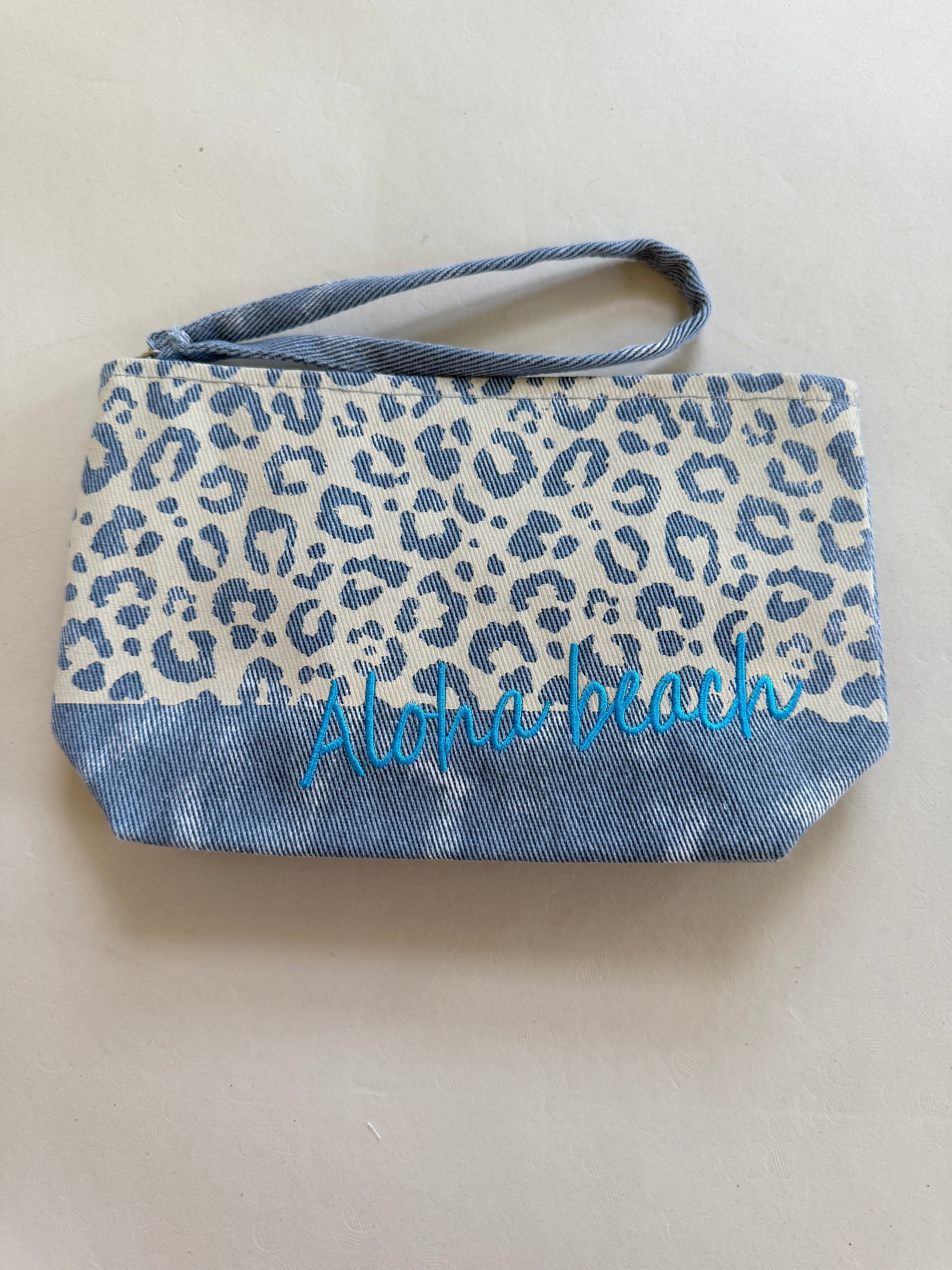 Tasche in Jeansblau mit Leo