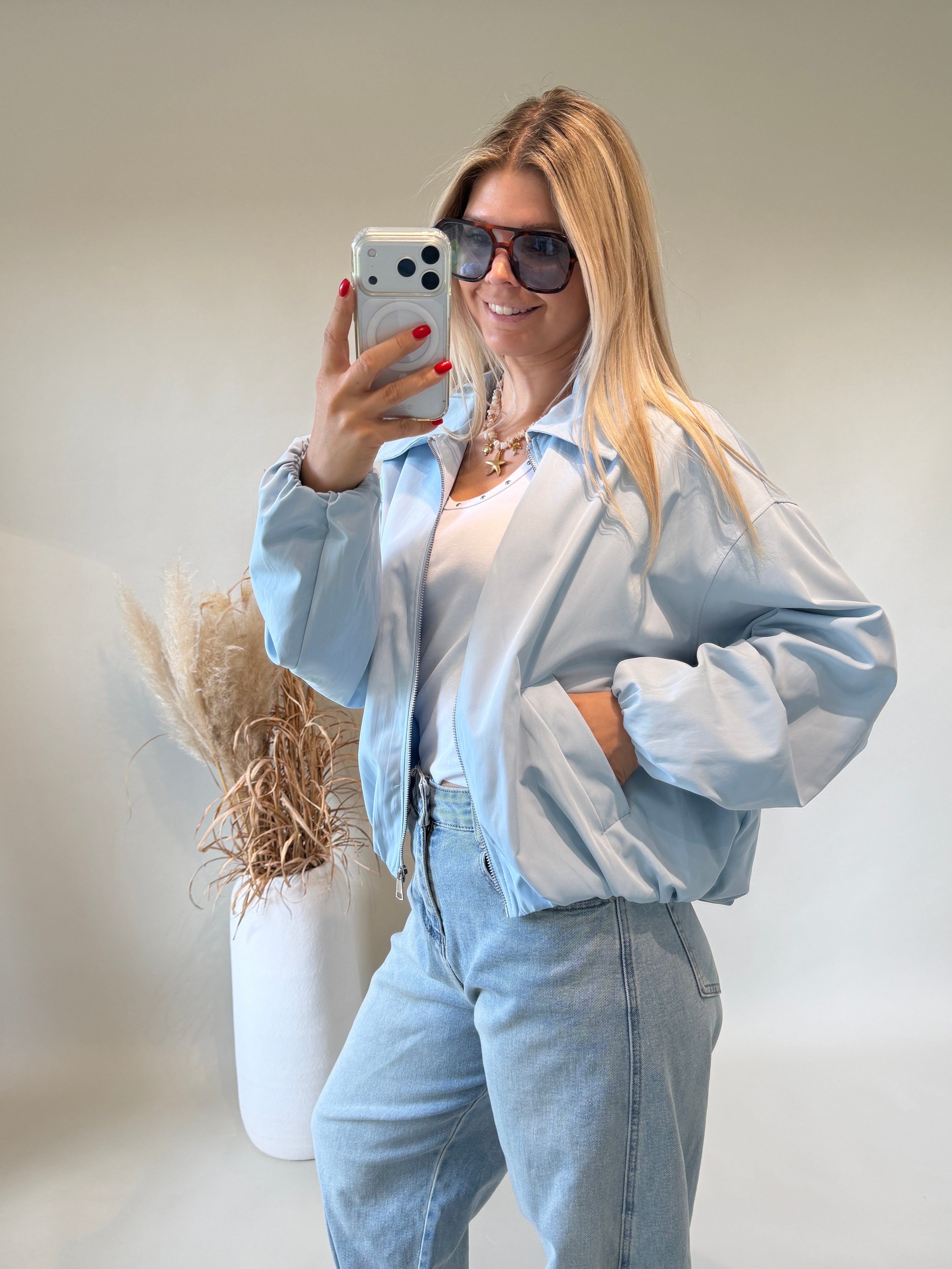 Jacke in Hellblau ( Ballon )