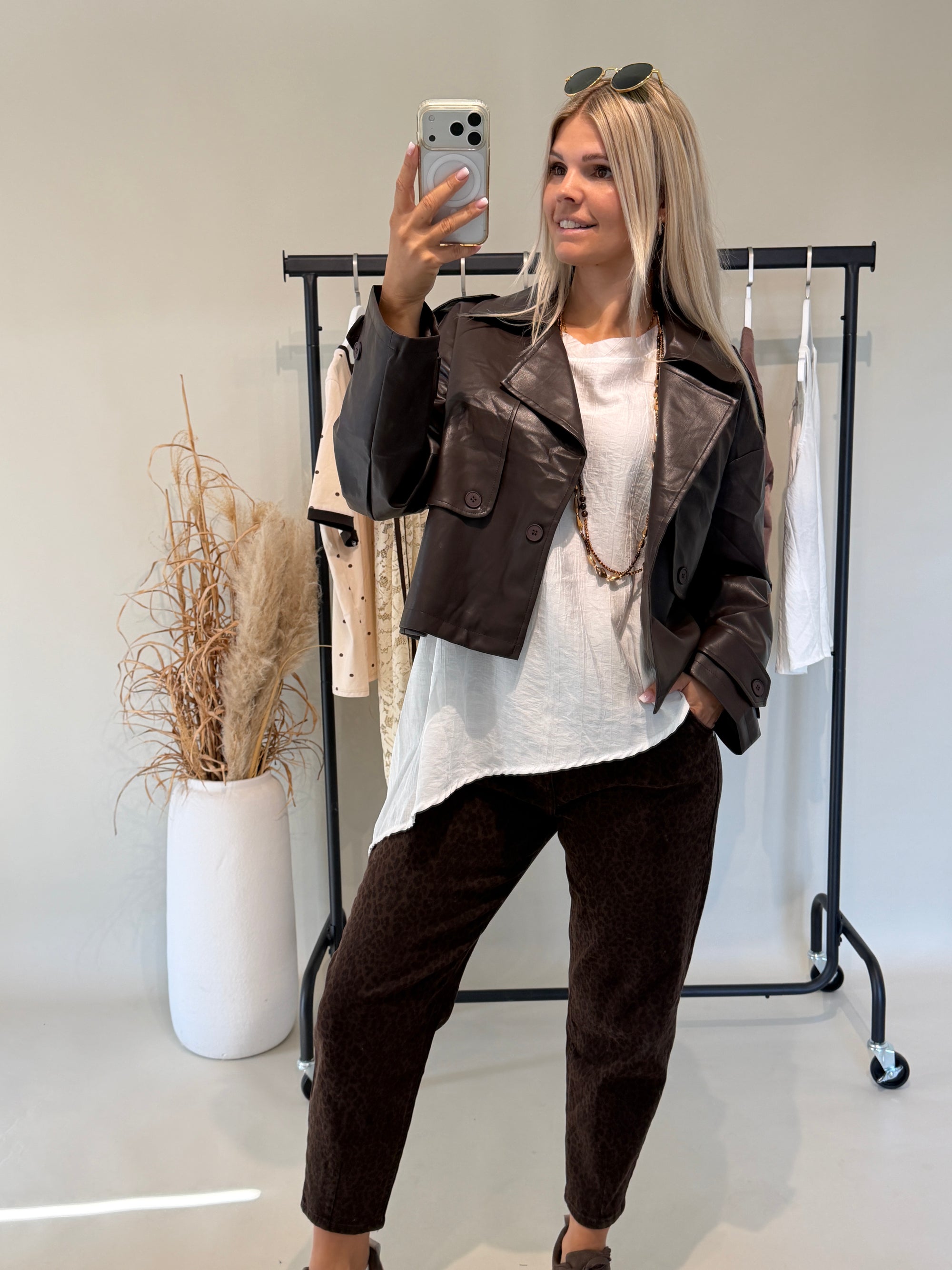 Shirt in fließender Blusenoptik