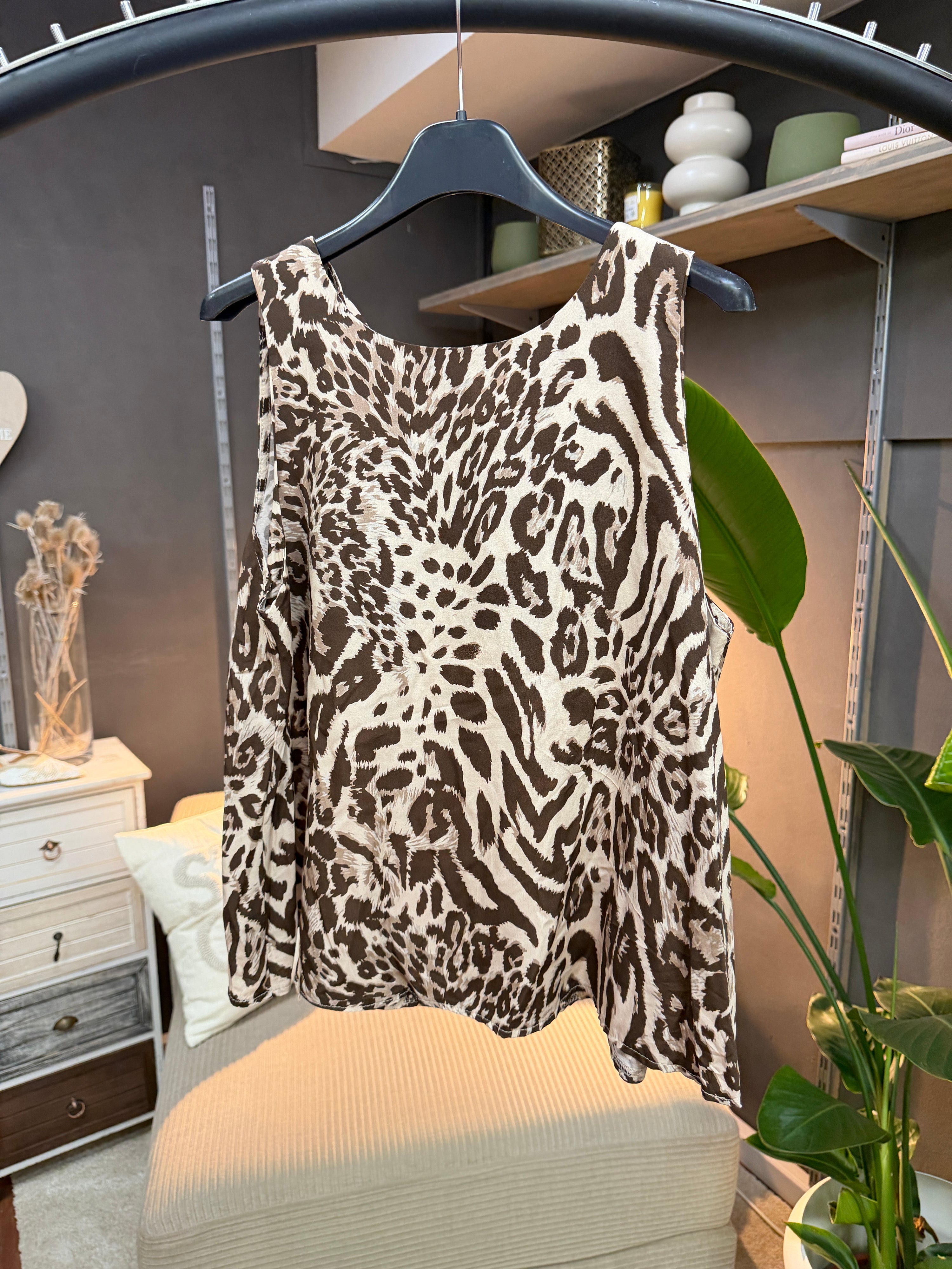 #11 Bluse in Leo kurzarm