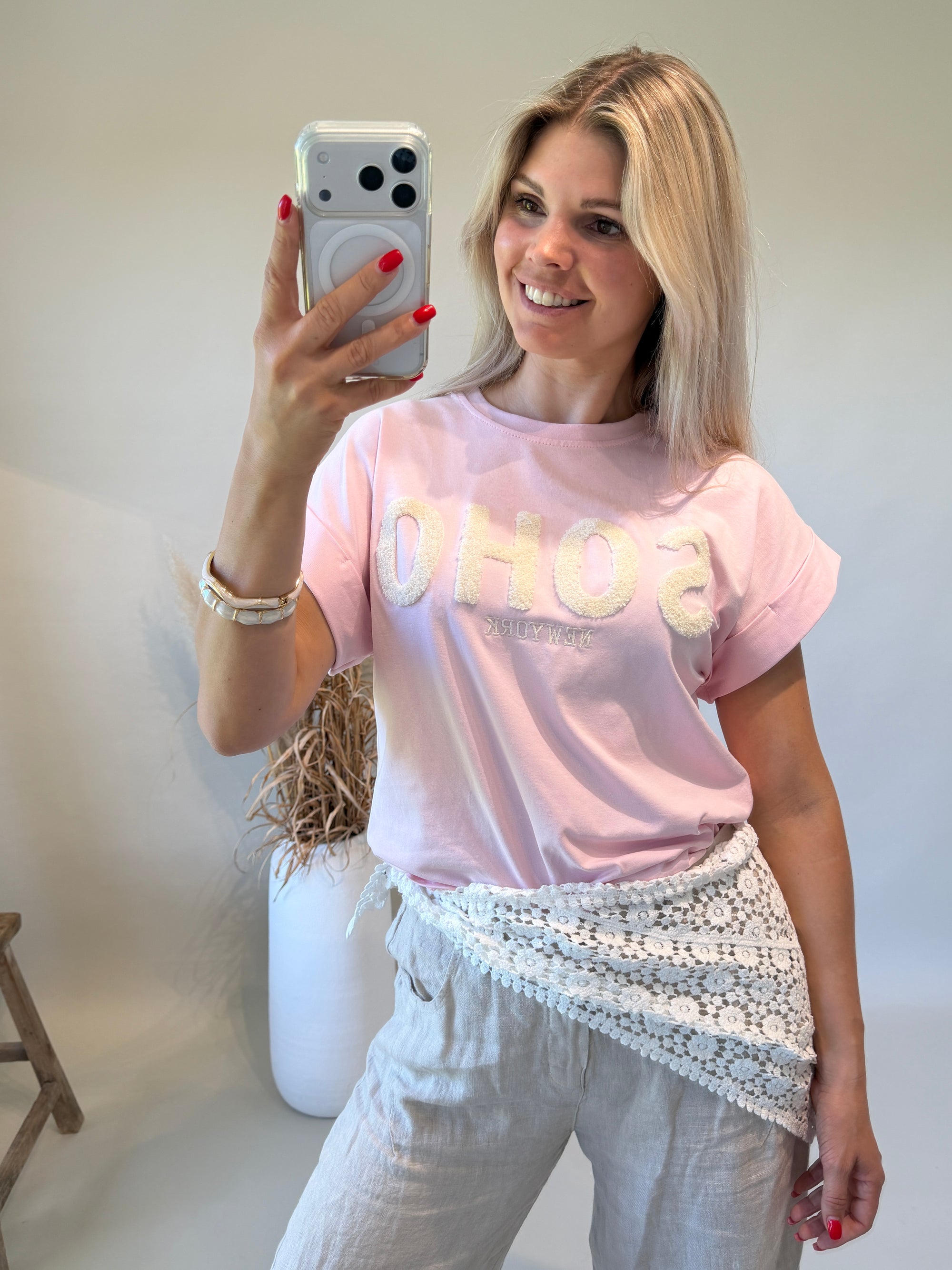 T-Shirt in Rosa Soho