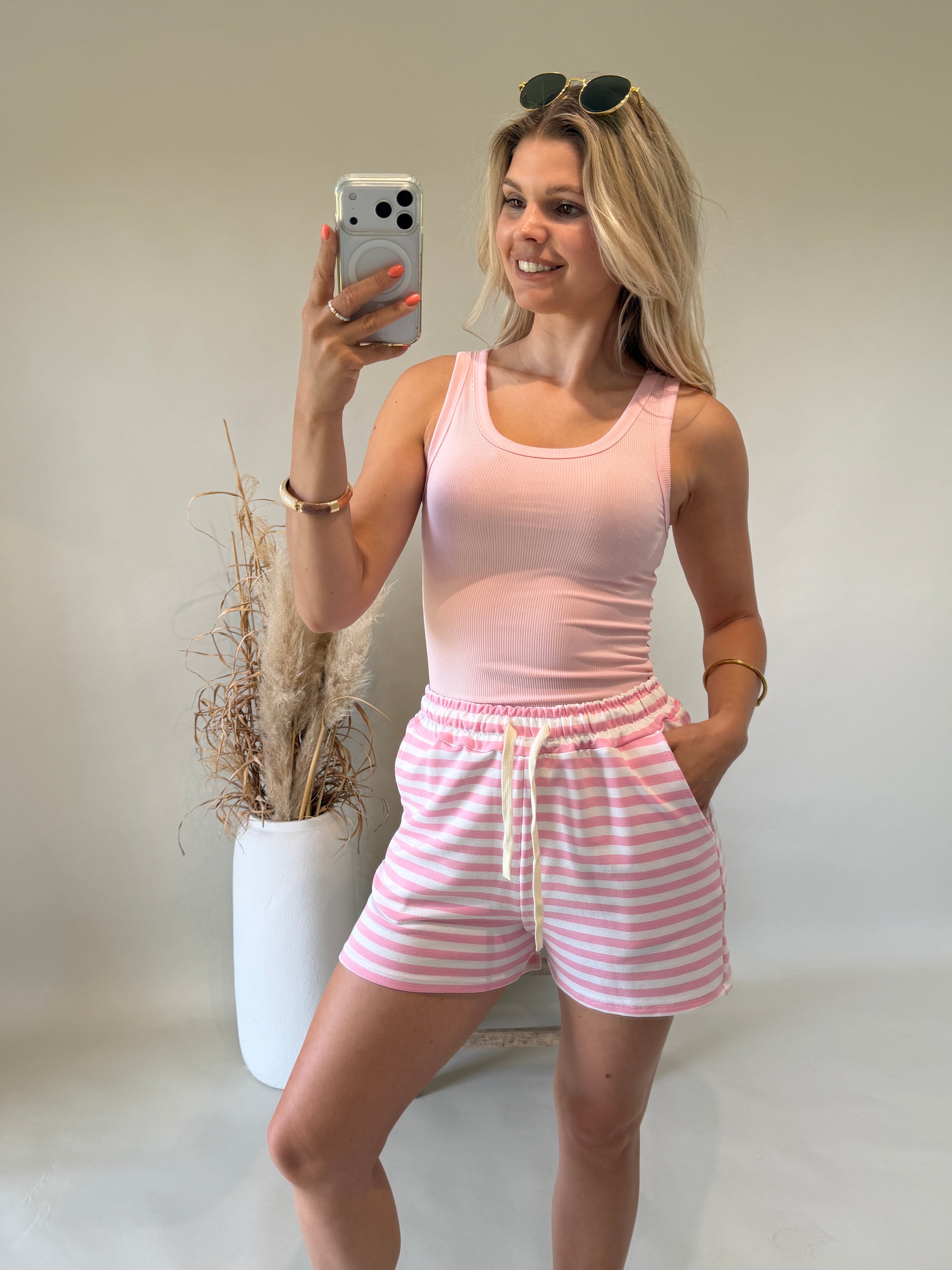 Top in Rosa ( Rippenqualität )