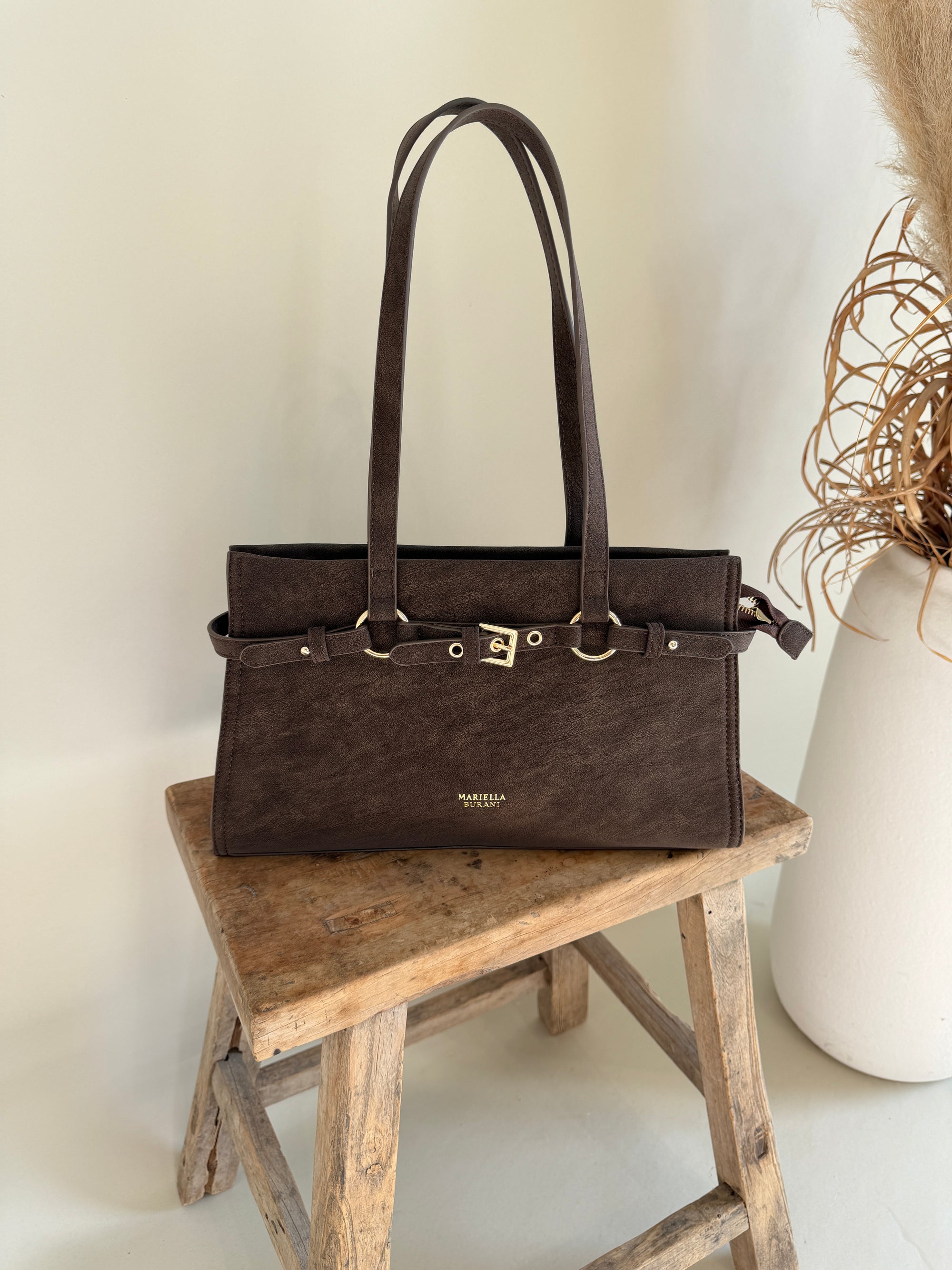 Tasche in Schokobraun  ( Henkeltasche )