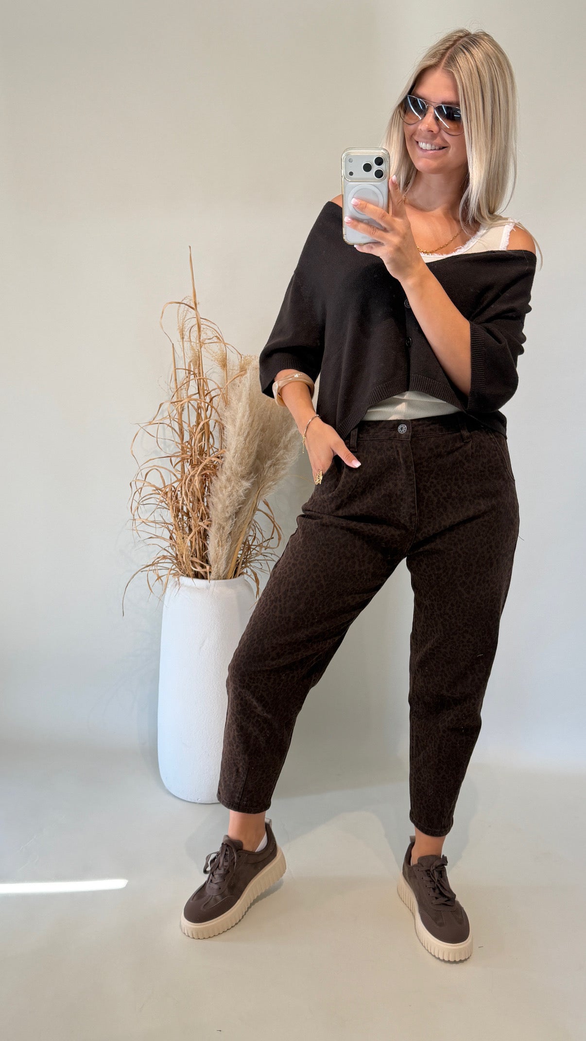 Jeans Mom-Fit in Leo