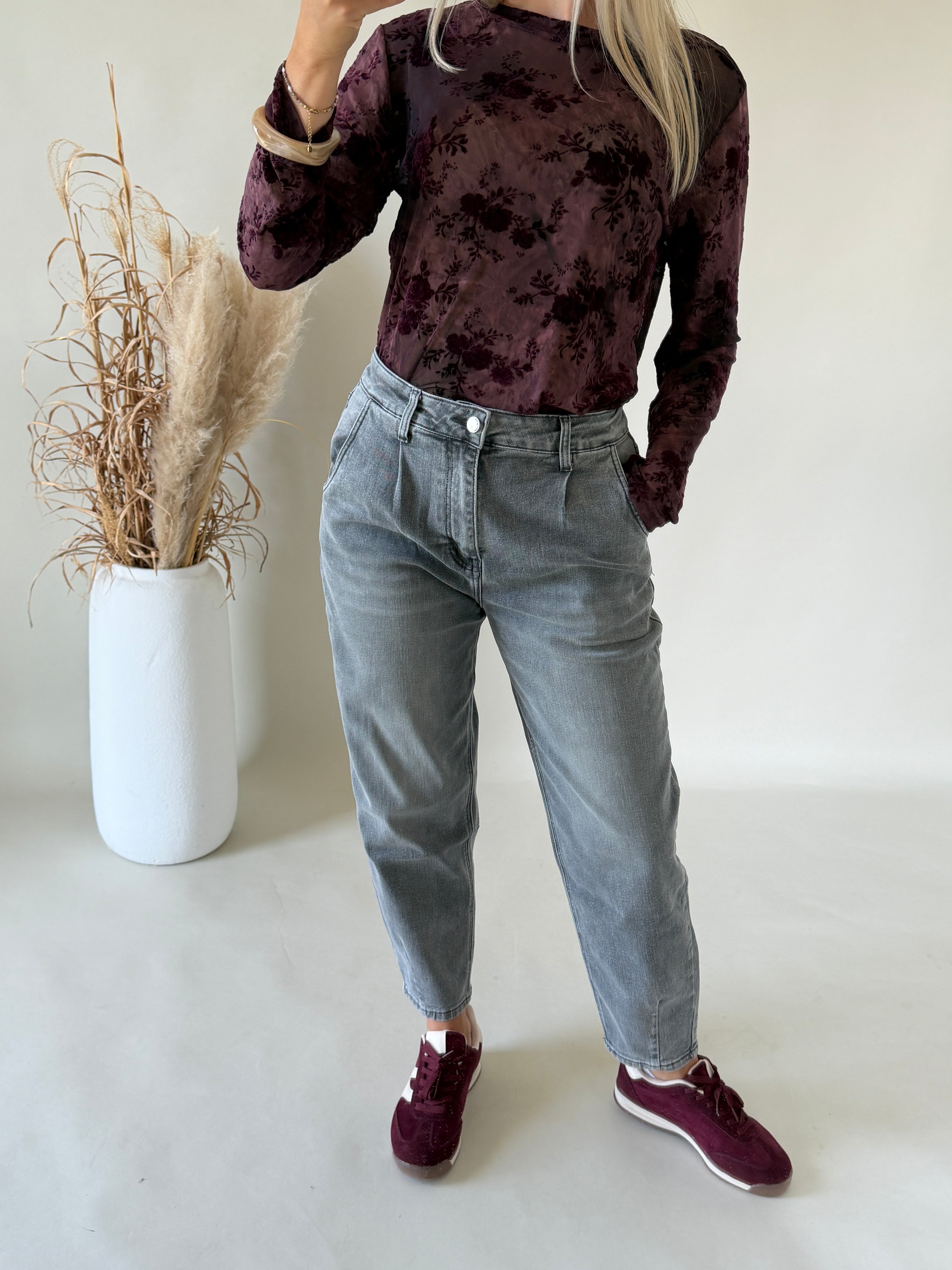 Ballon-Jeans in Grau