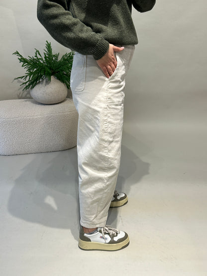 Hose in Sand Ballonhose ( Feincord ) und Gürtel