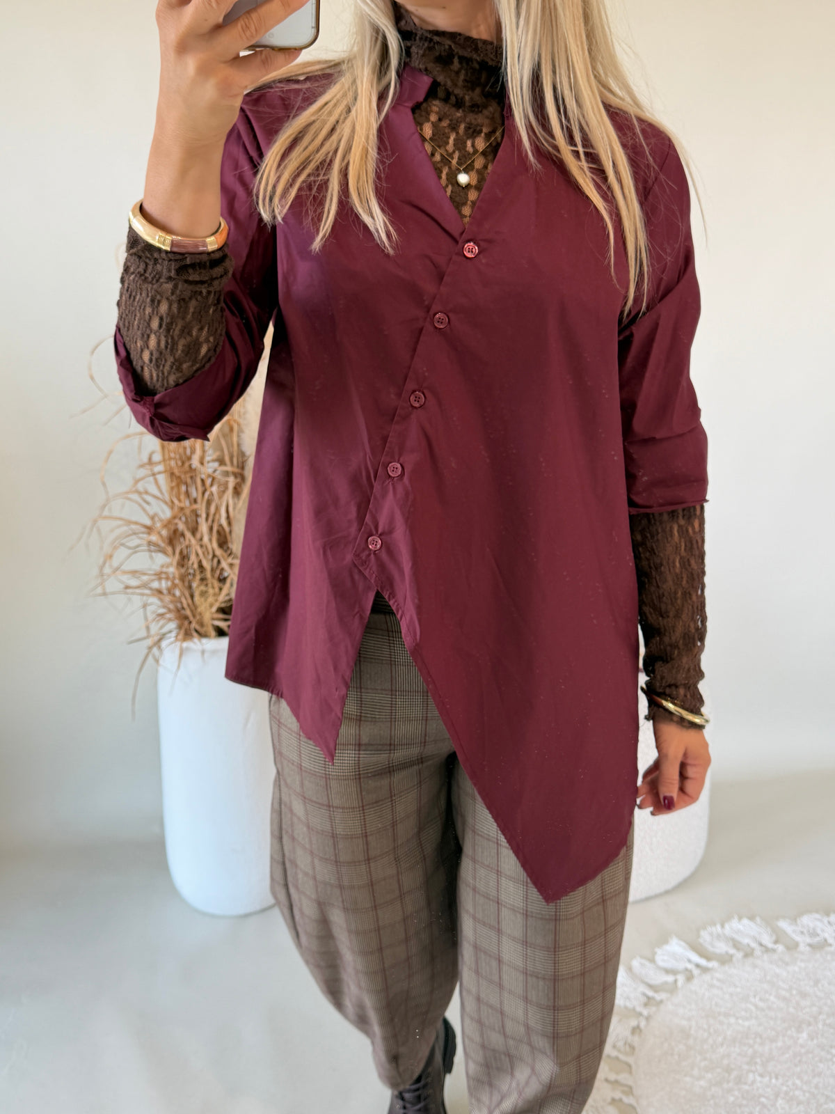 Bluse in Burgundy