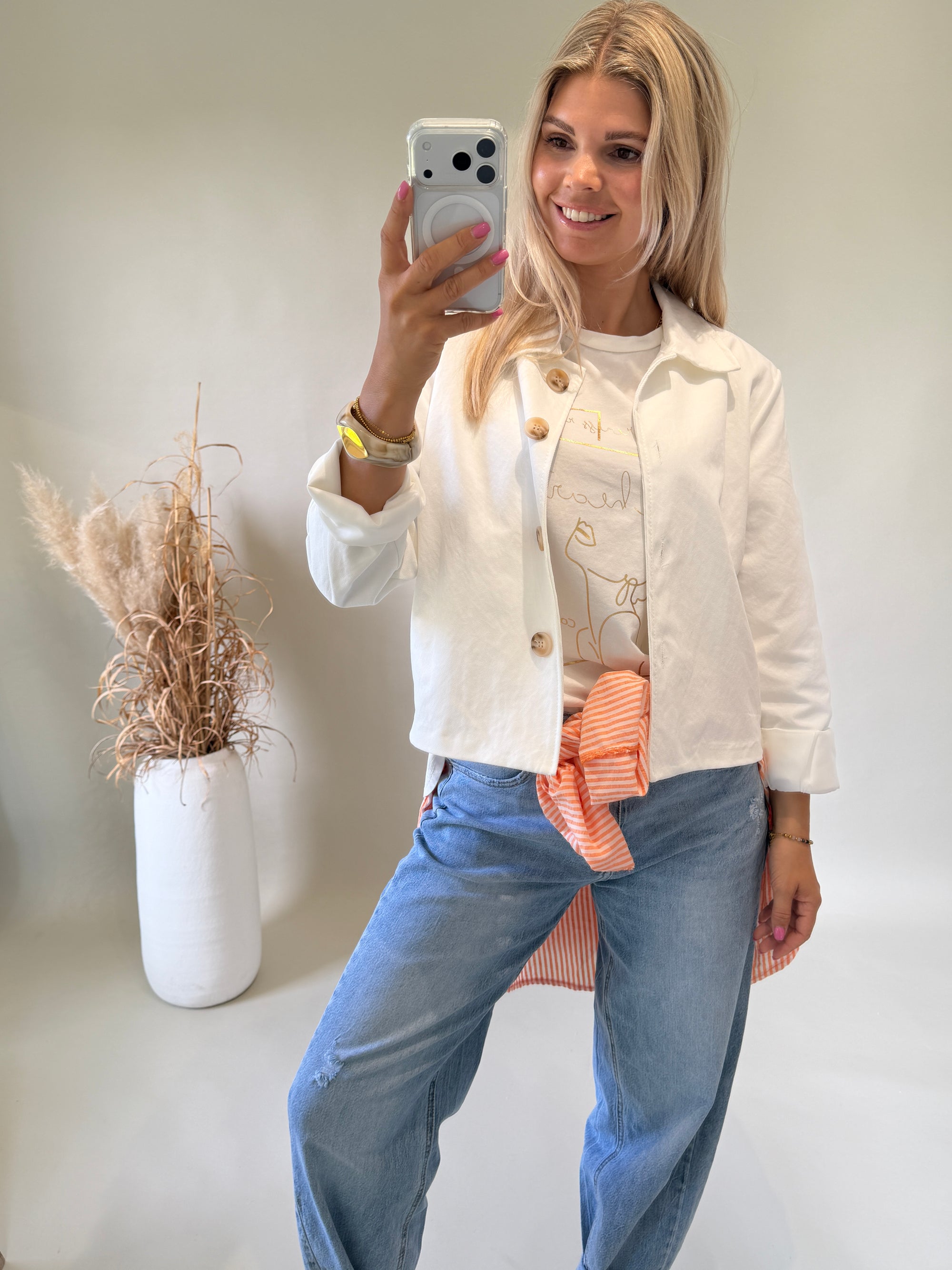 Jacke in Weiß