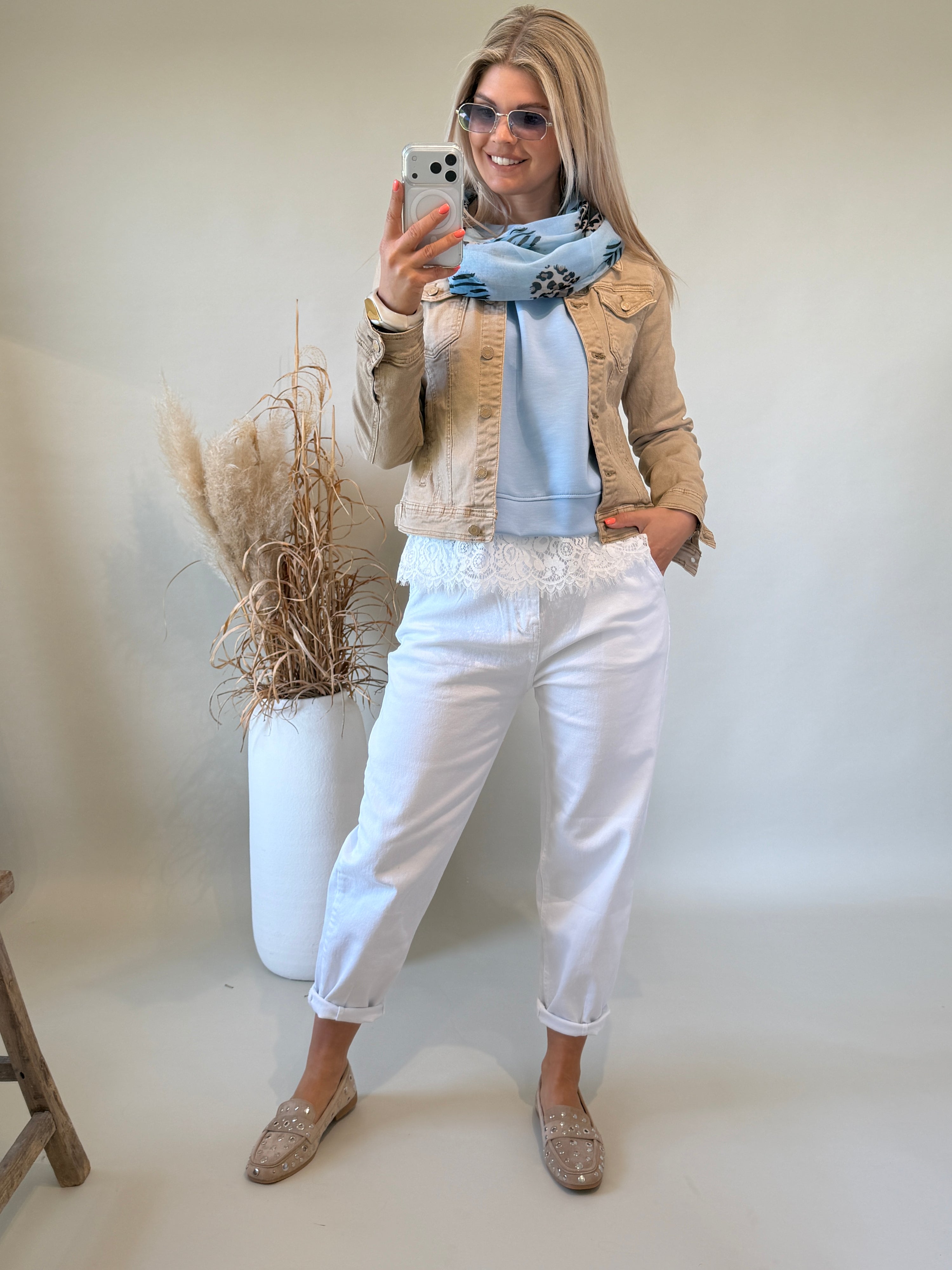 Jeans in Weiß ( Ballon)