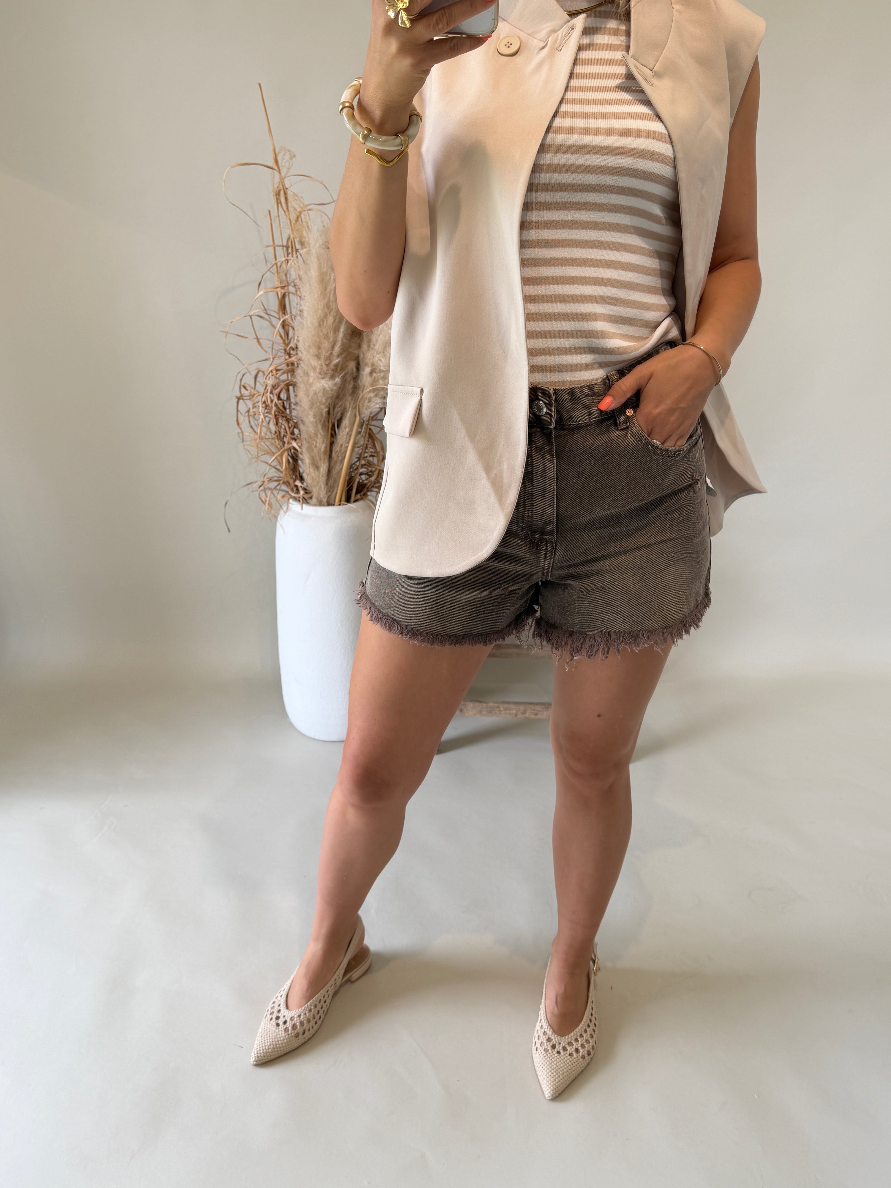 Blazer in Beige ( Ärmellos )