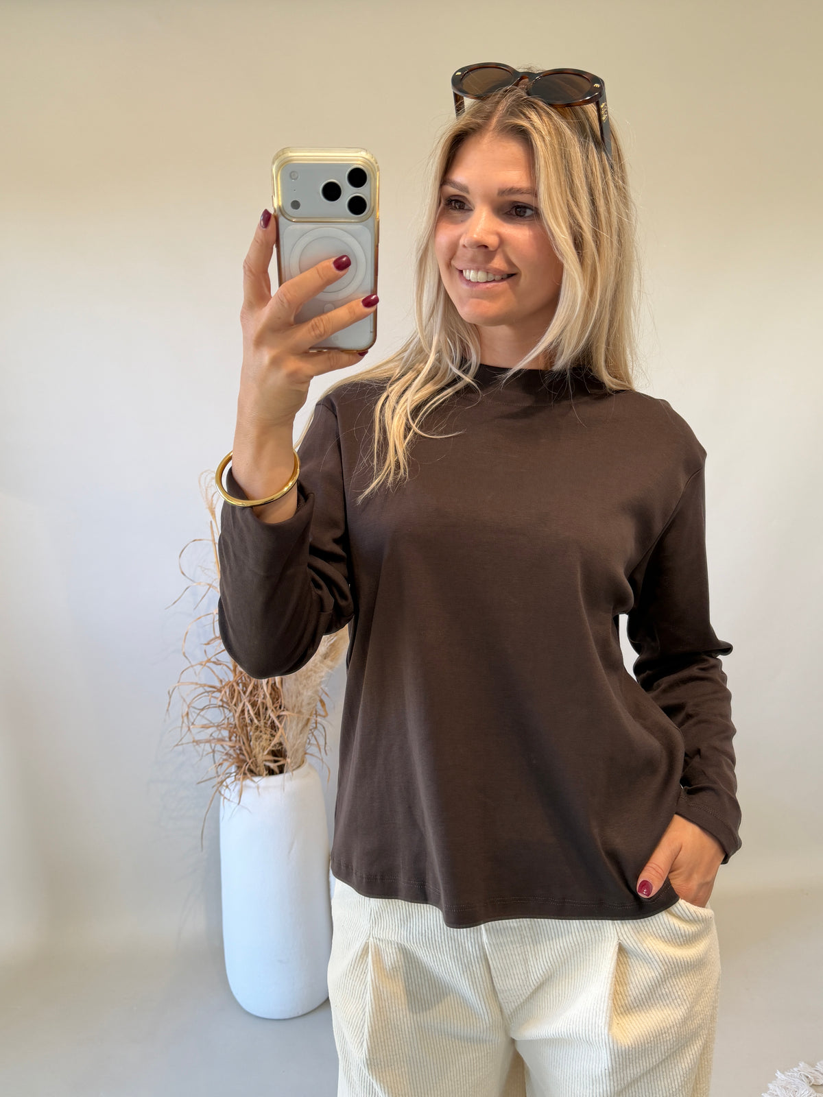 Shirt in Schokobraun
