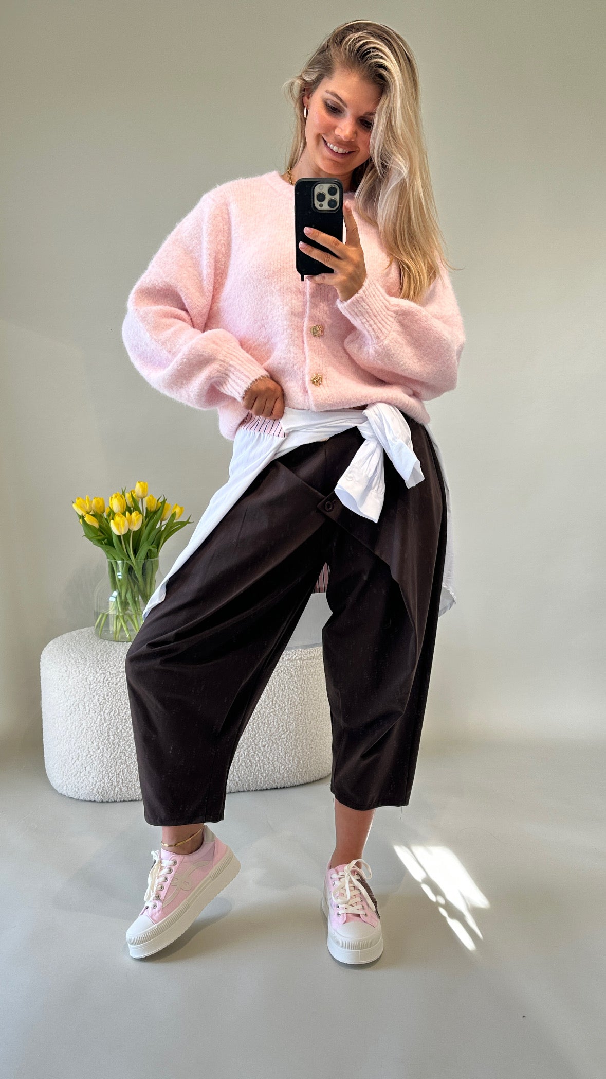 Baggyhose in Schokobraun