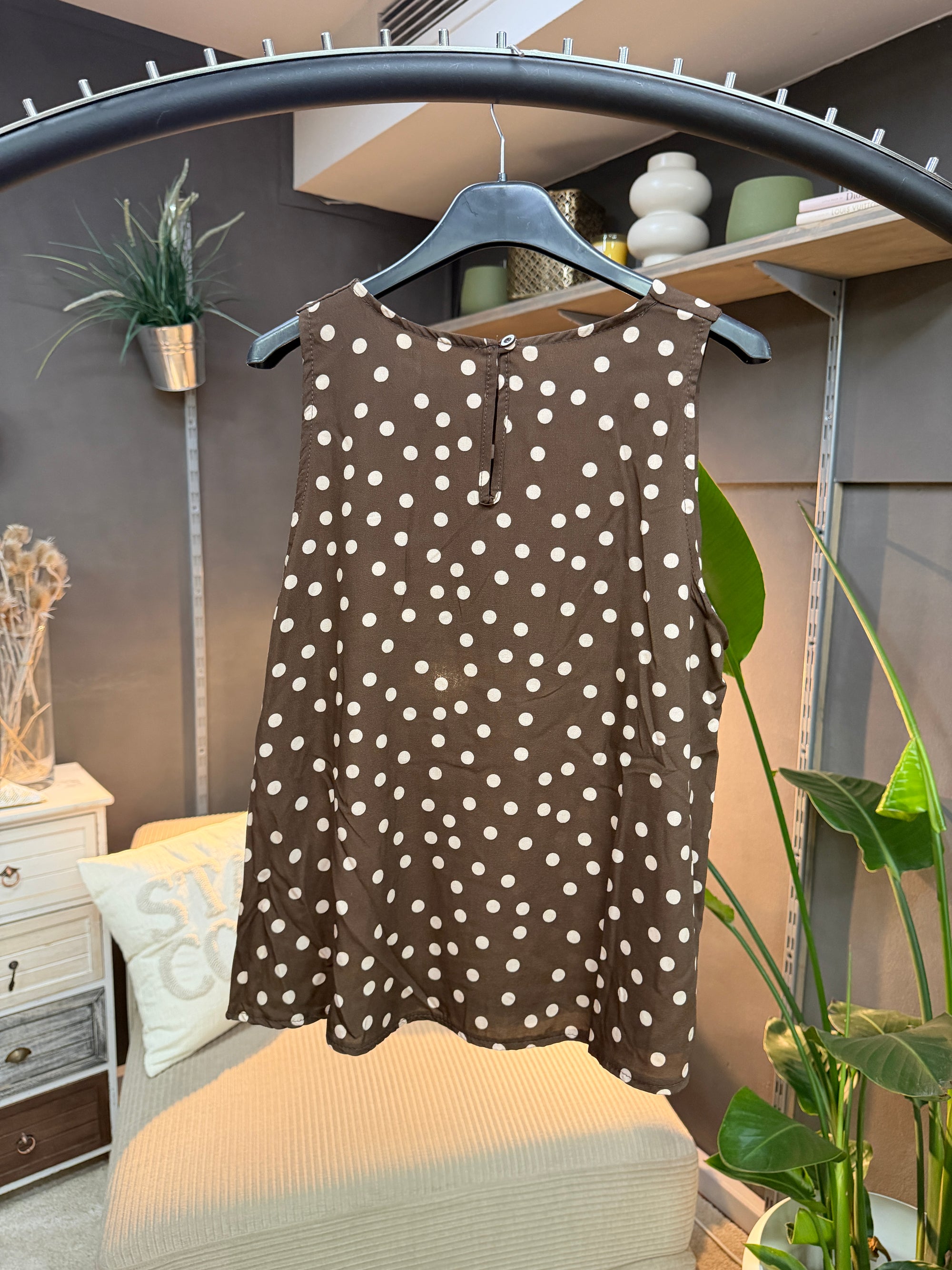 #10 Bluse kurzarm mit Punkten