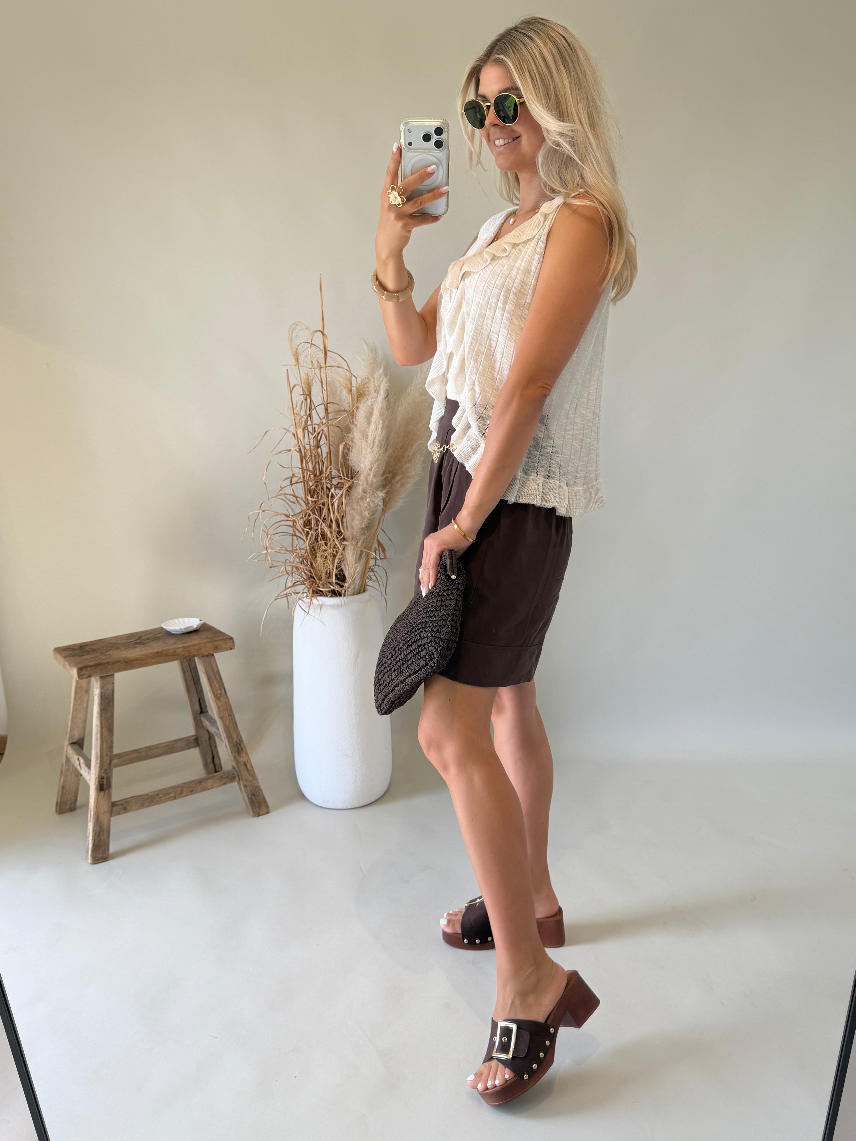 Jacke in Beige (Feinstrick)