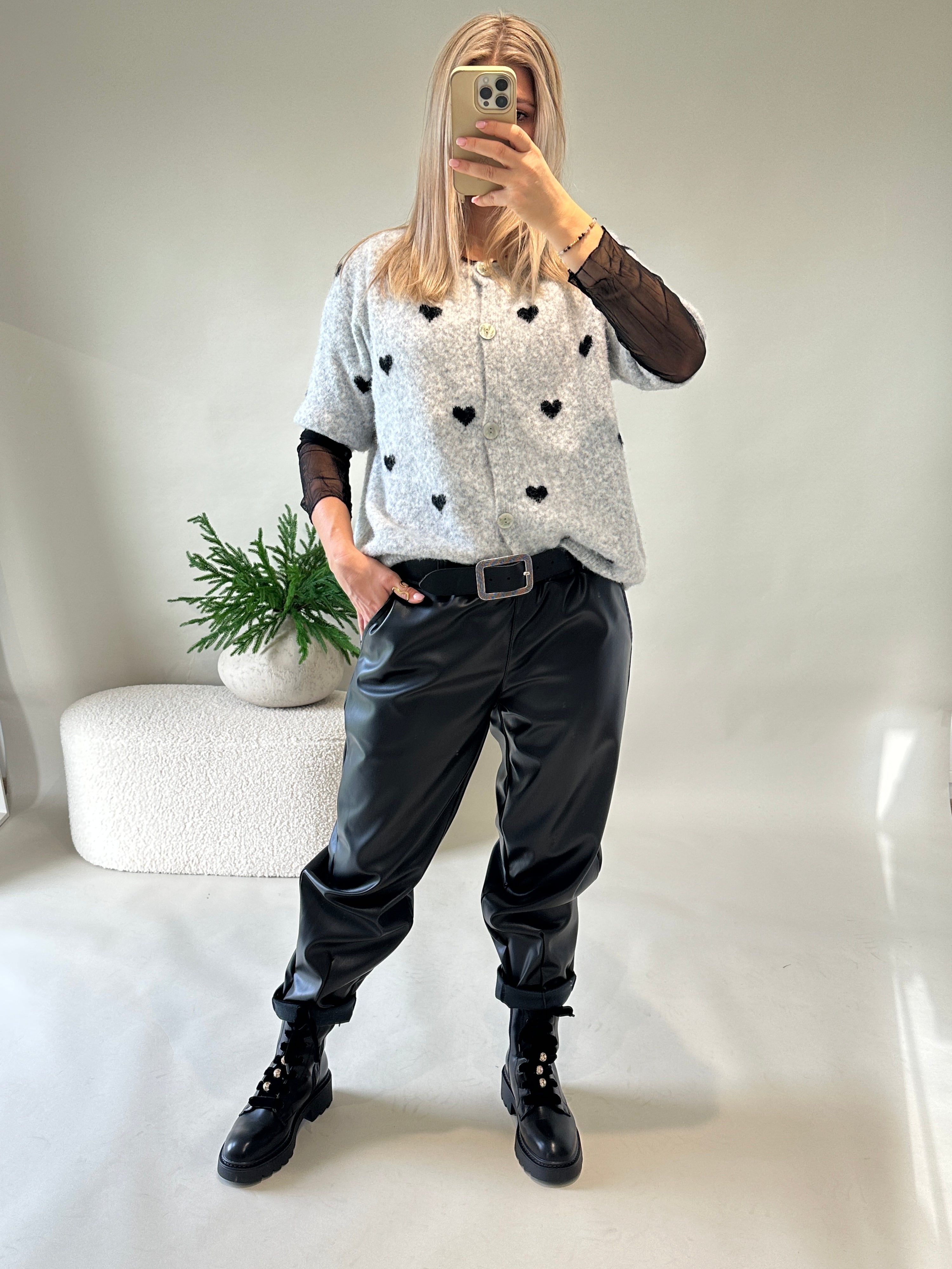 Boots in Schwarz mit Glitzer