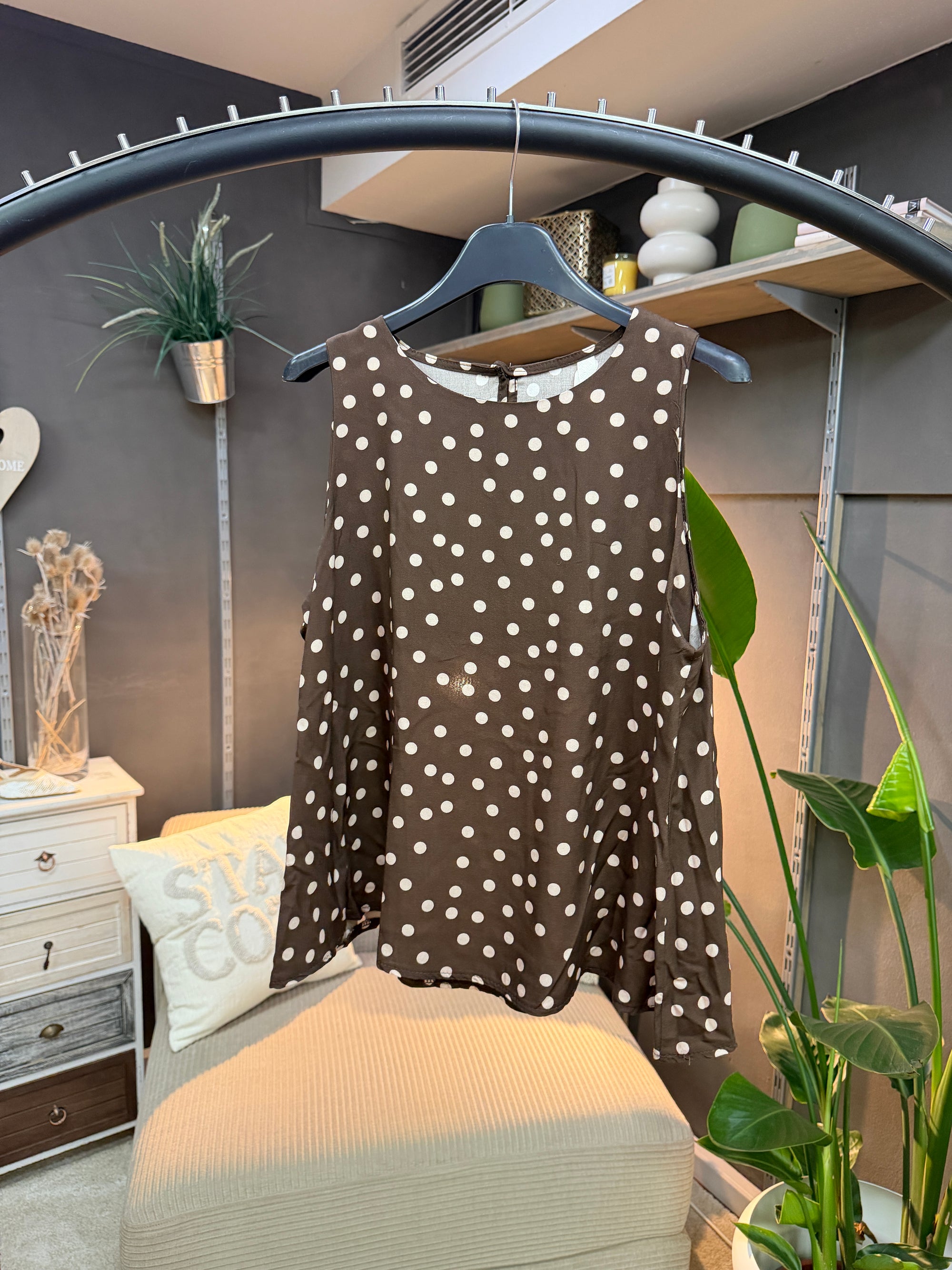 #10 Bluse kurzarm mit Punkten