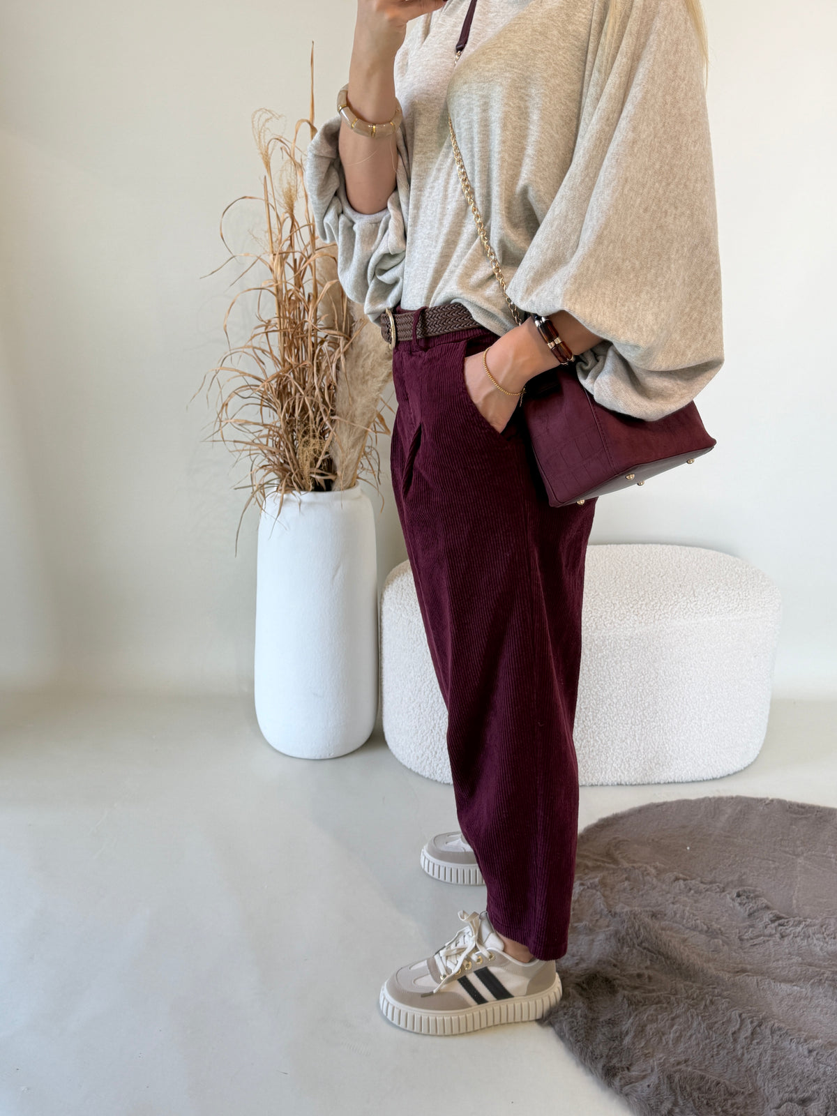 Hose in Burgundy ( Cord /  Ballon )