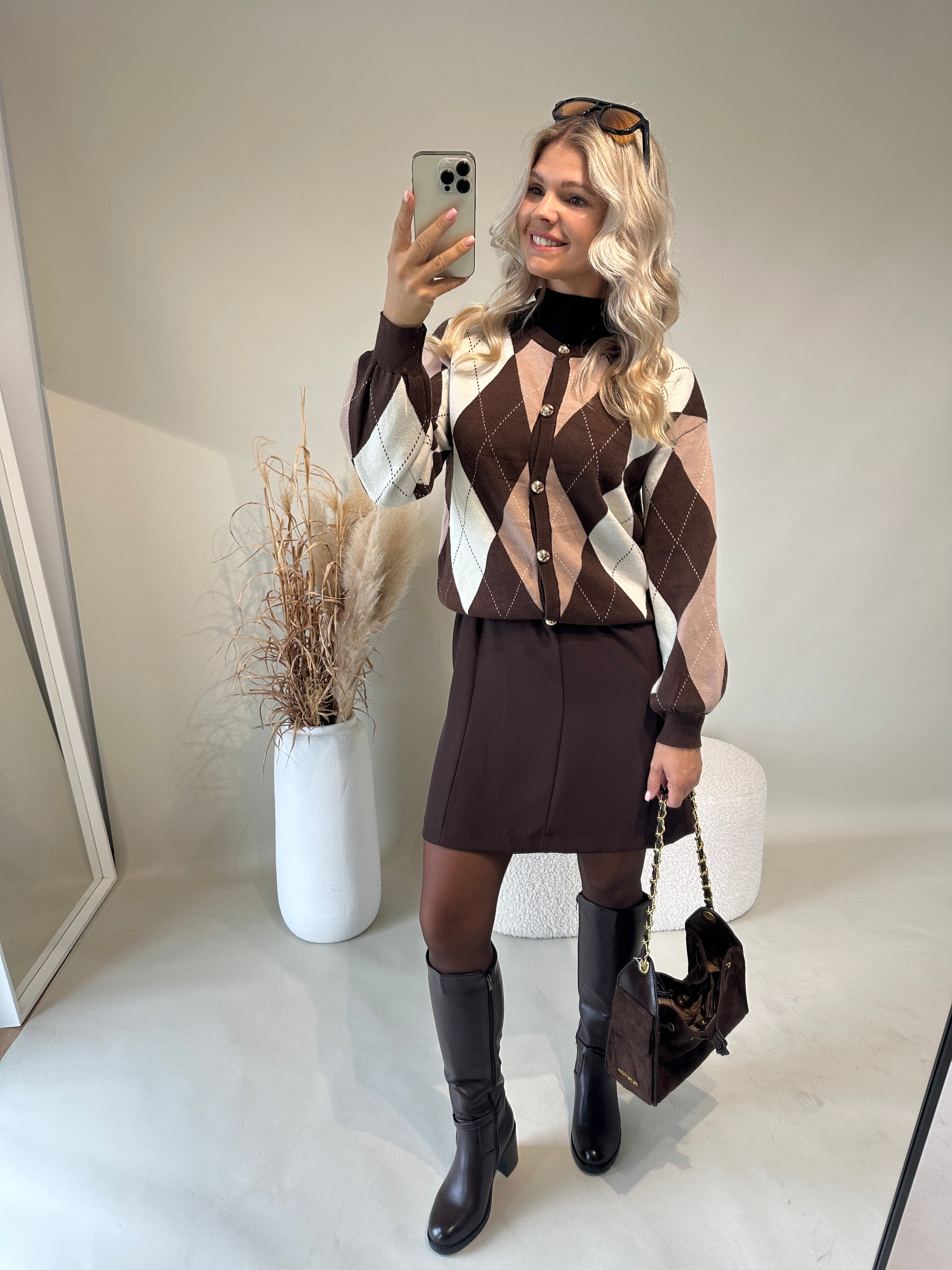 Kleid in Schokobraun