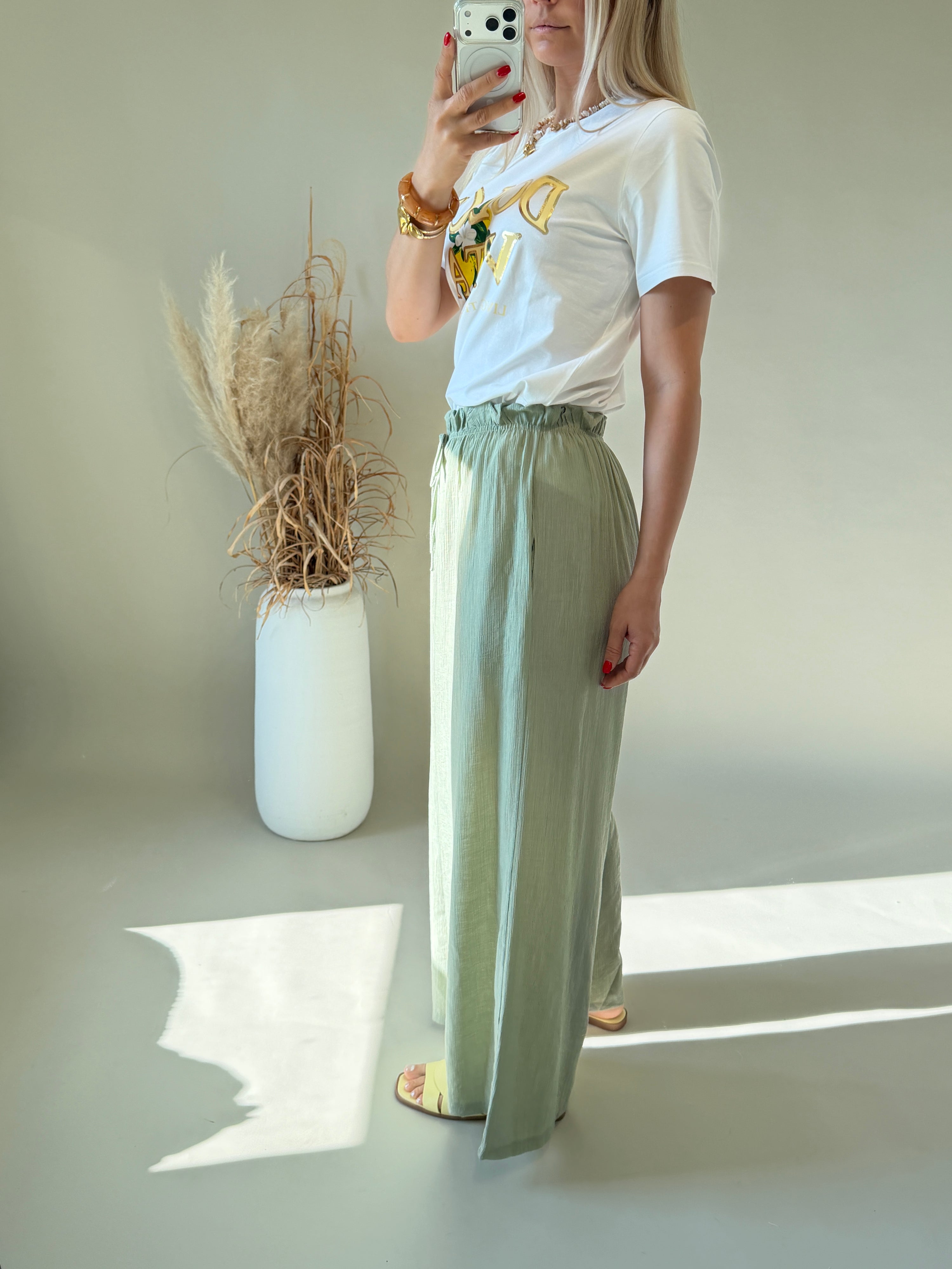 T - Shirt in Weiß mit Aufdruck ( Zitronen und Aufschrift in Gelb )