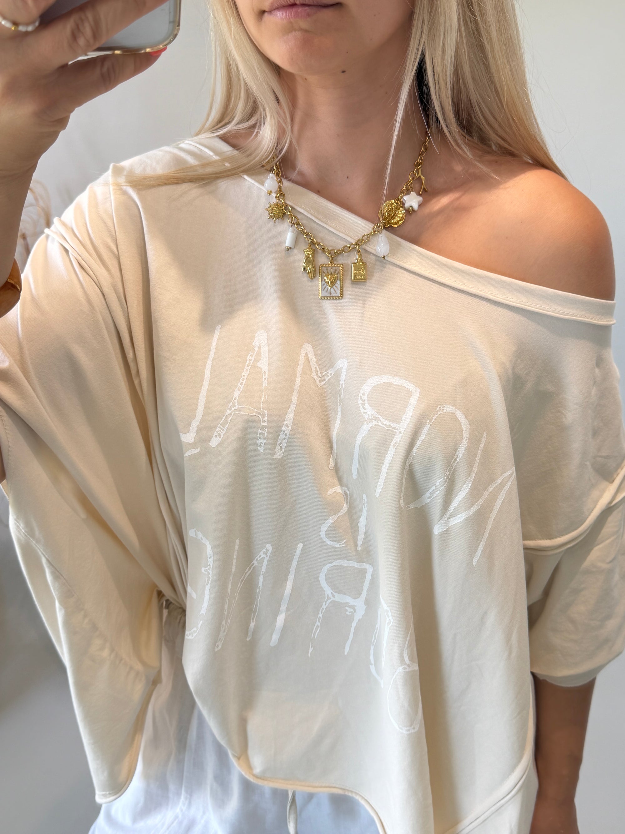 Halskette in Gold / Weiß