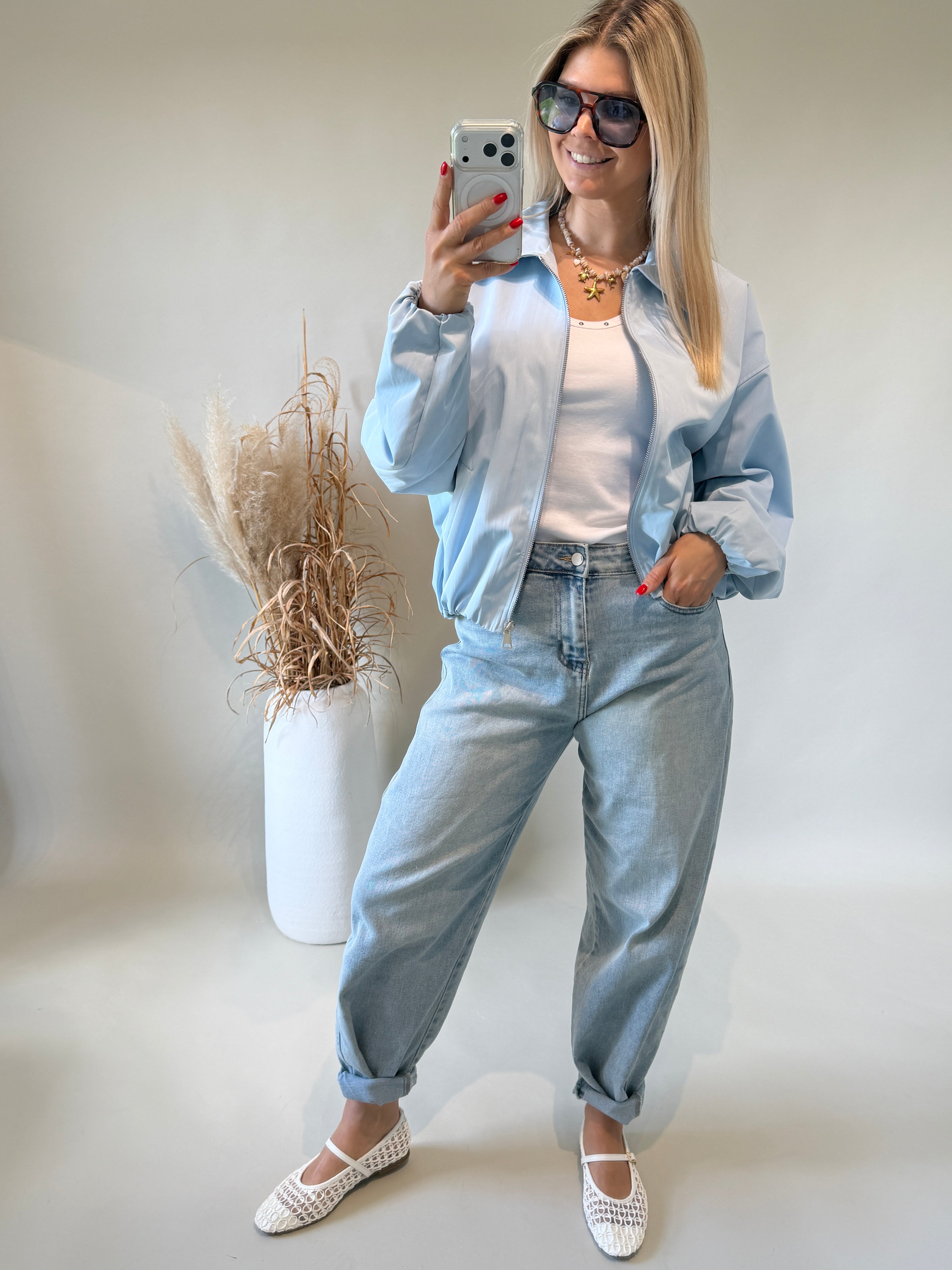 Jacke in Hellblau ( Ballon )