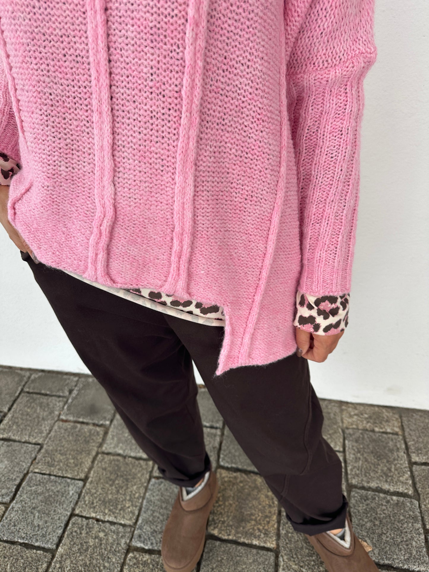 pullover in rosa