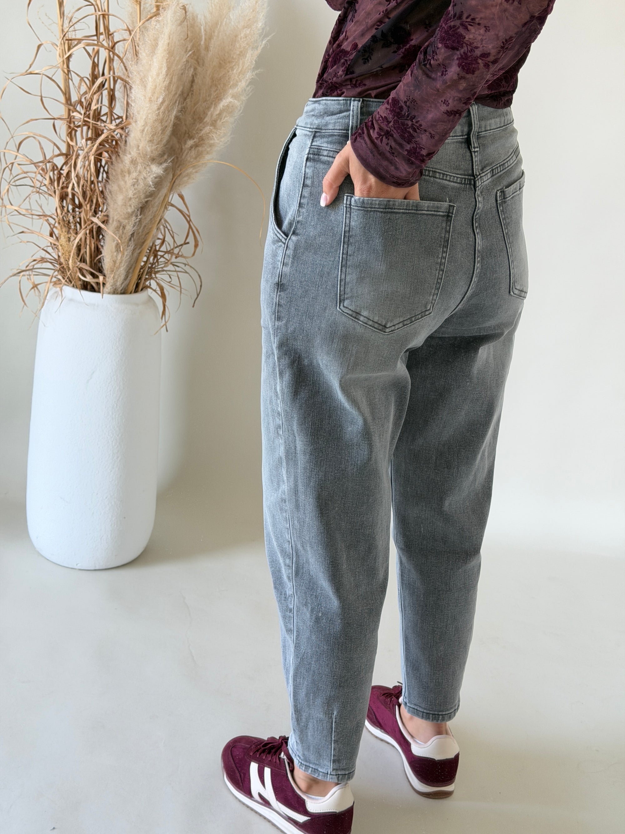 Ballon-Jeans in Grau