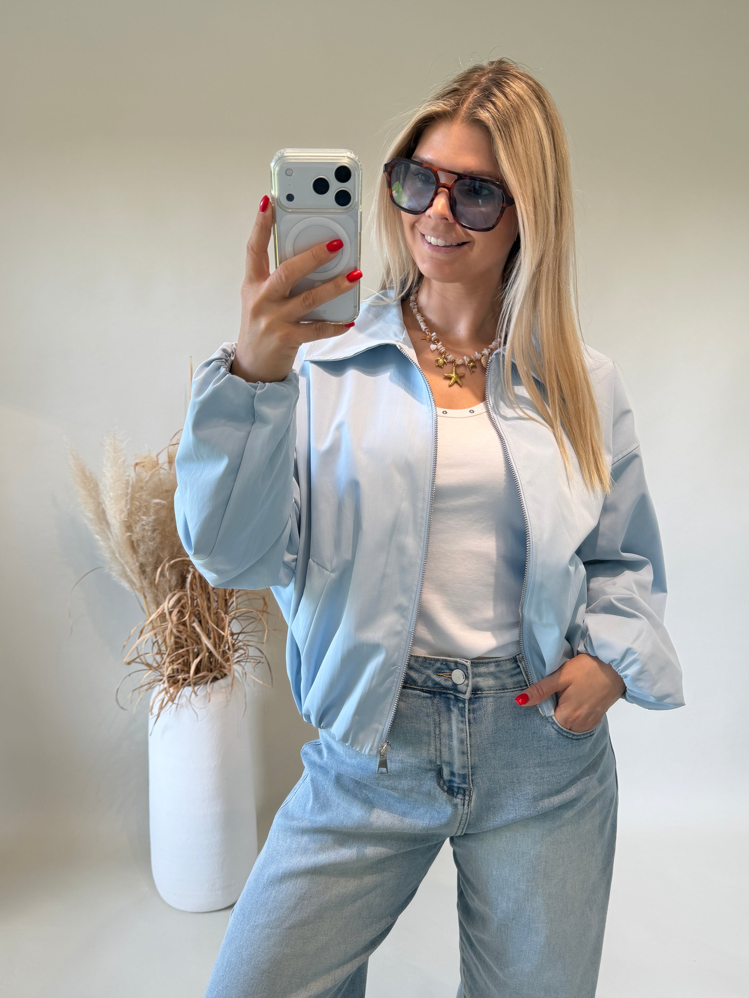 Jacke in Hellblau ( Ballon )