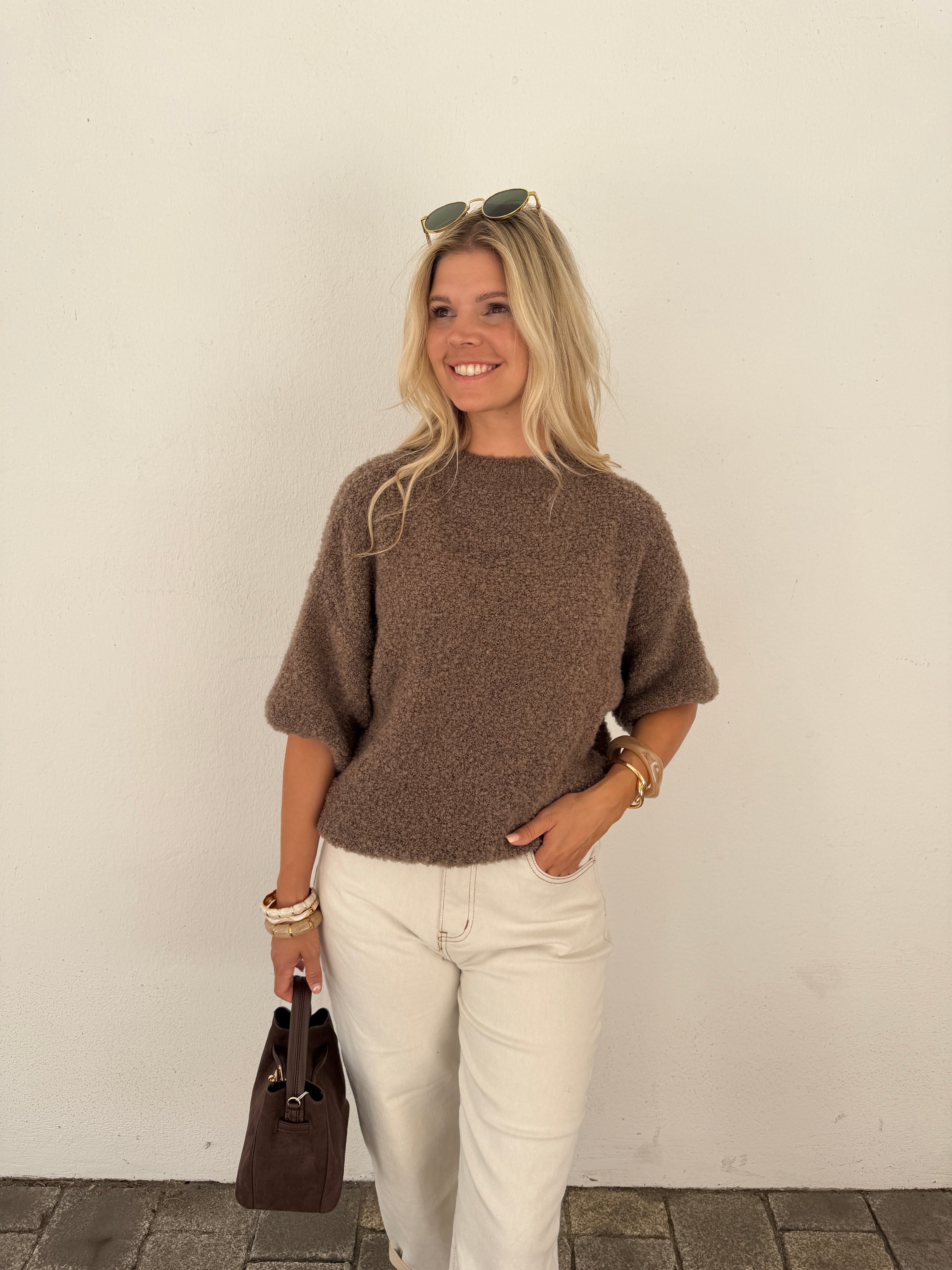 Pullover in Nussbraun  ( Kurzarm )