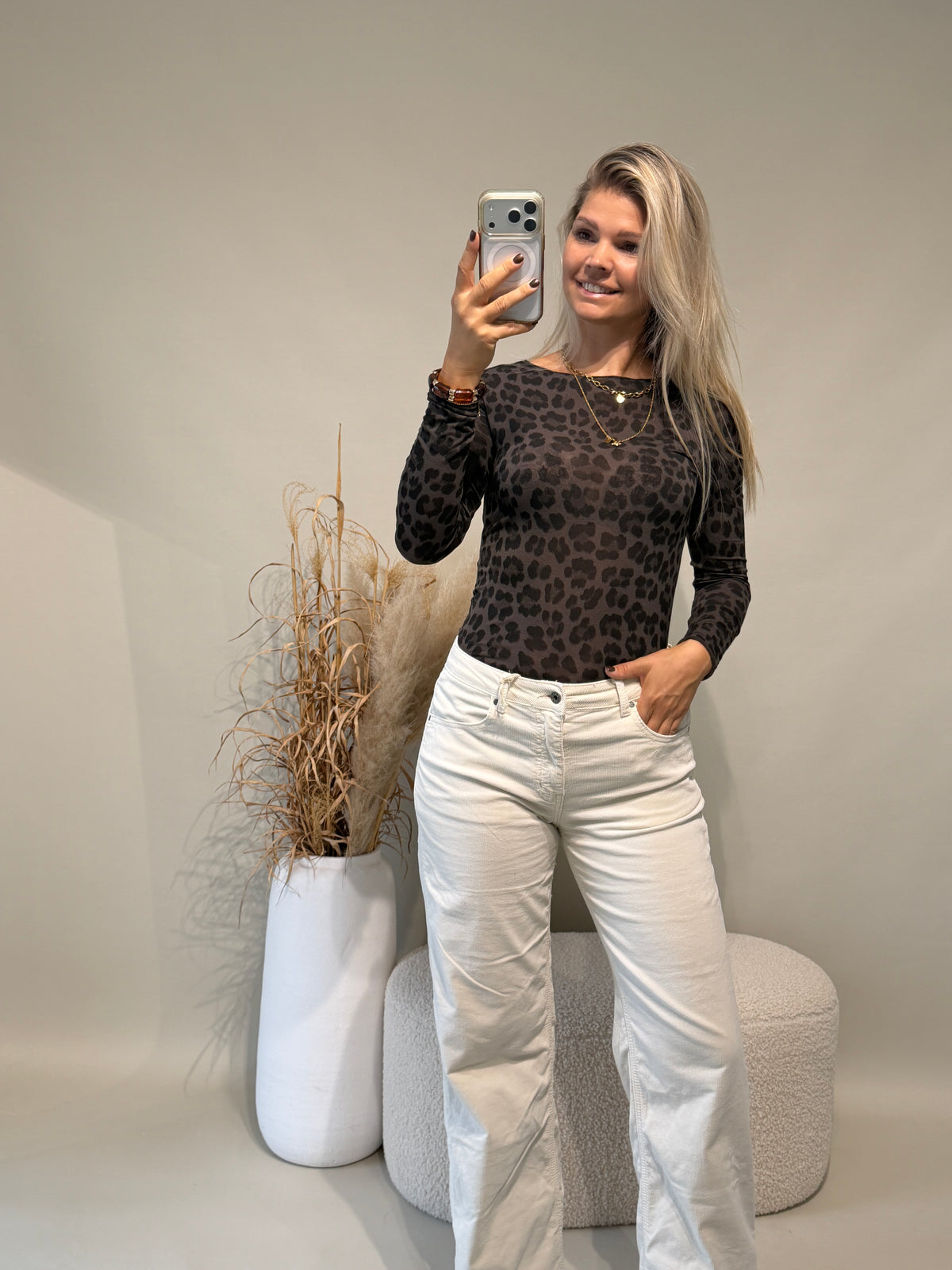 Shirt in Schokobraun Leo