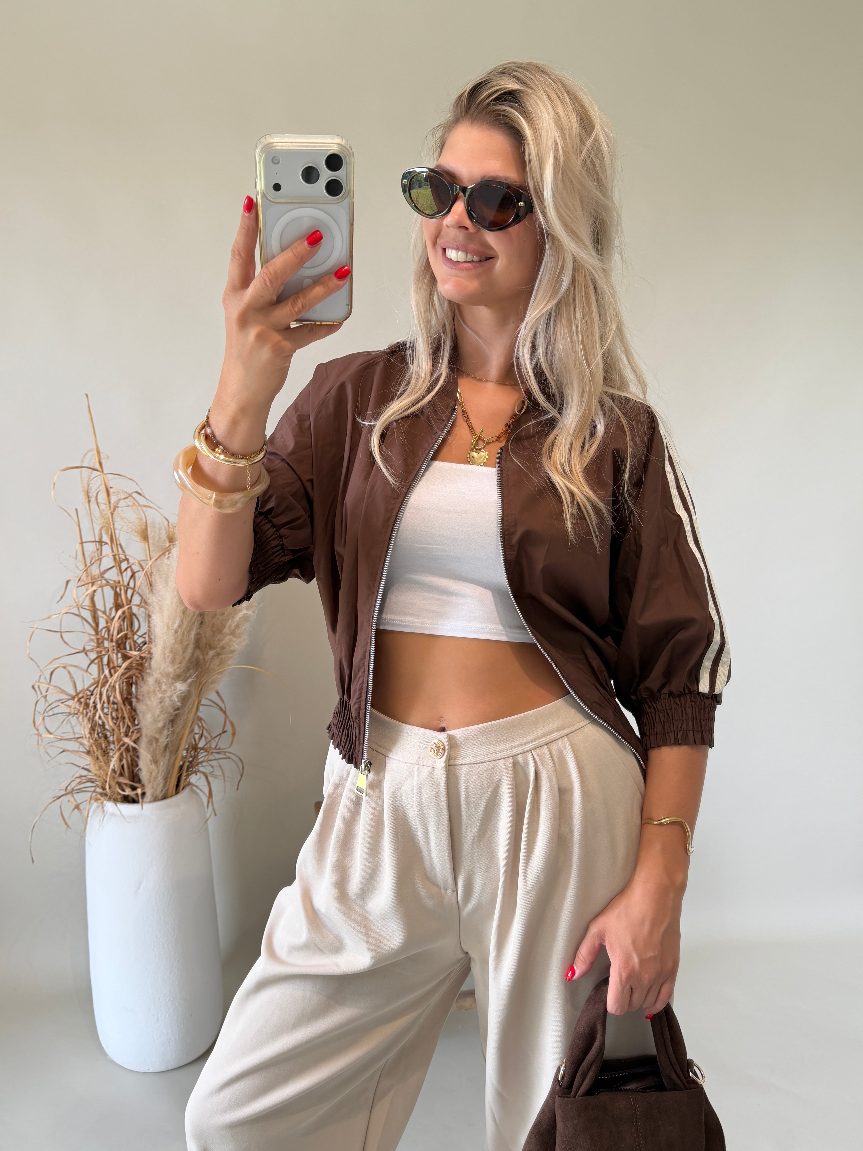 Jacke in Schokobraun 3/4 Arm